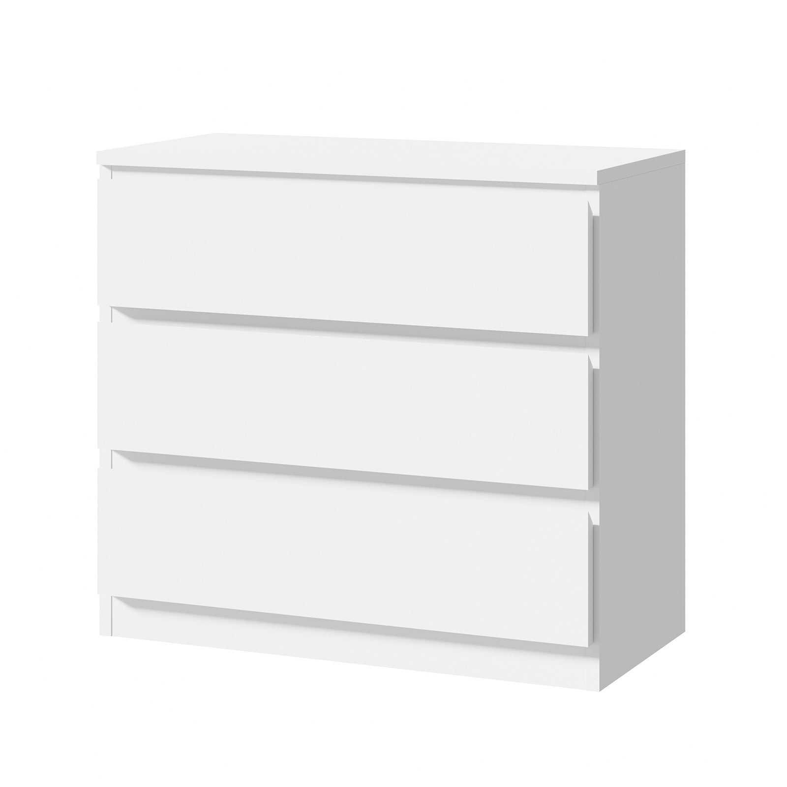 Oikiture 3 Chest of Drawers Lowboy Dresser Table Storage Cabinet Bedroom - Sunyee