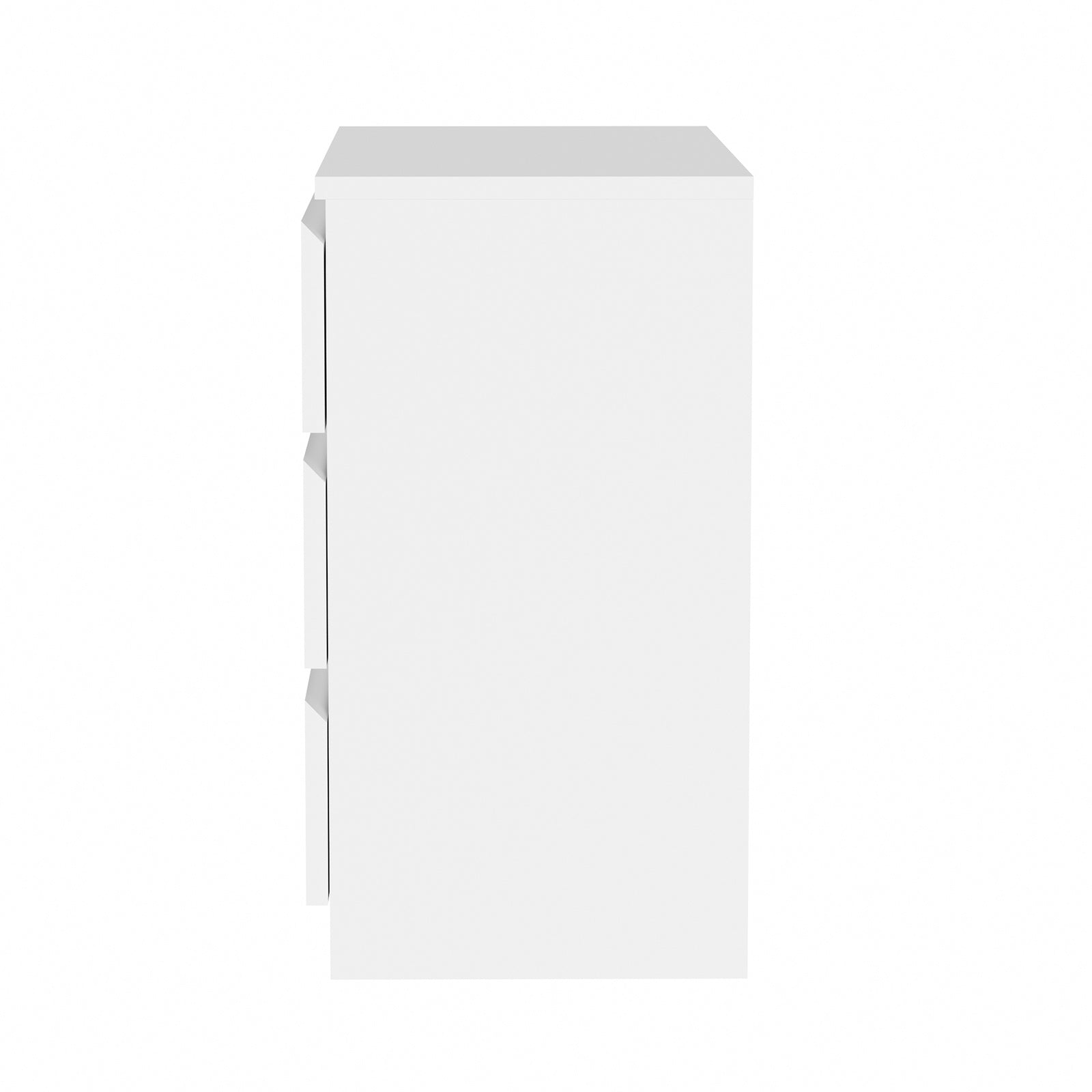 Oikiture 3 Chest of Drawers Lowboy Dresser Table Storage Cabinet Bedroom White - Sunyee