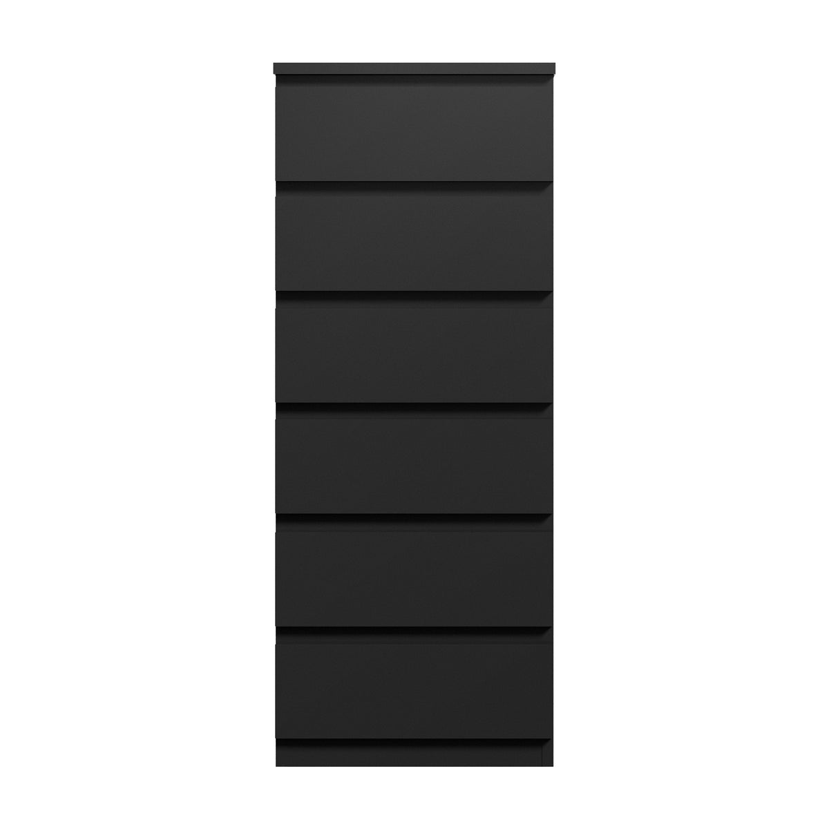 Oikiture 6 Chest of Drawers Tallboy Dresser Table Storage Cabinet Bedroom Black - Sunyee