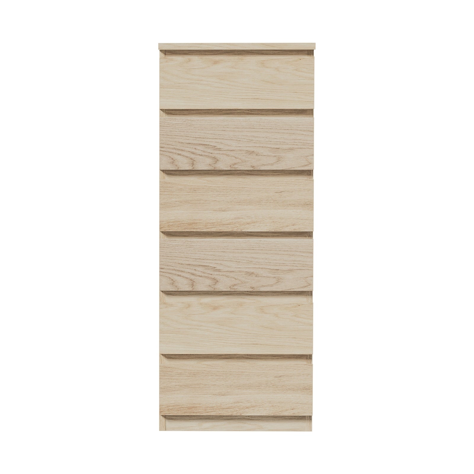 Oikiture 6 Chest of Drawers Tallboy Dresser Table Storage Cabinet Natural - Sunyee