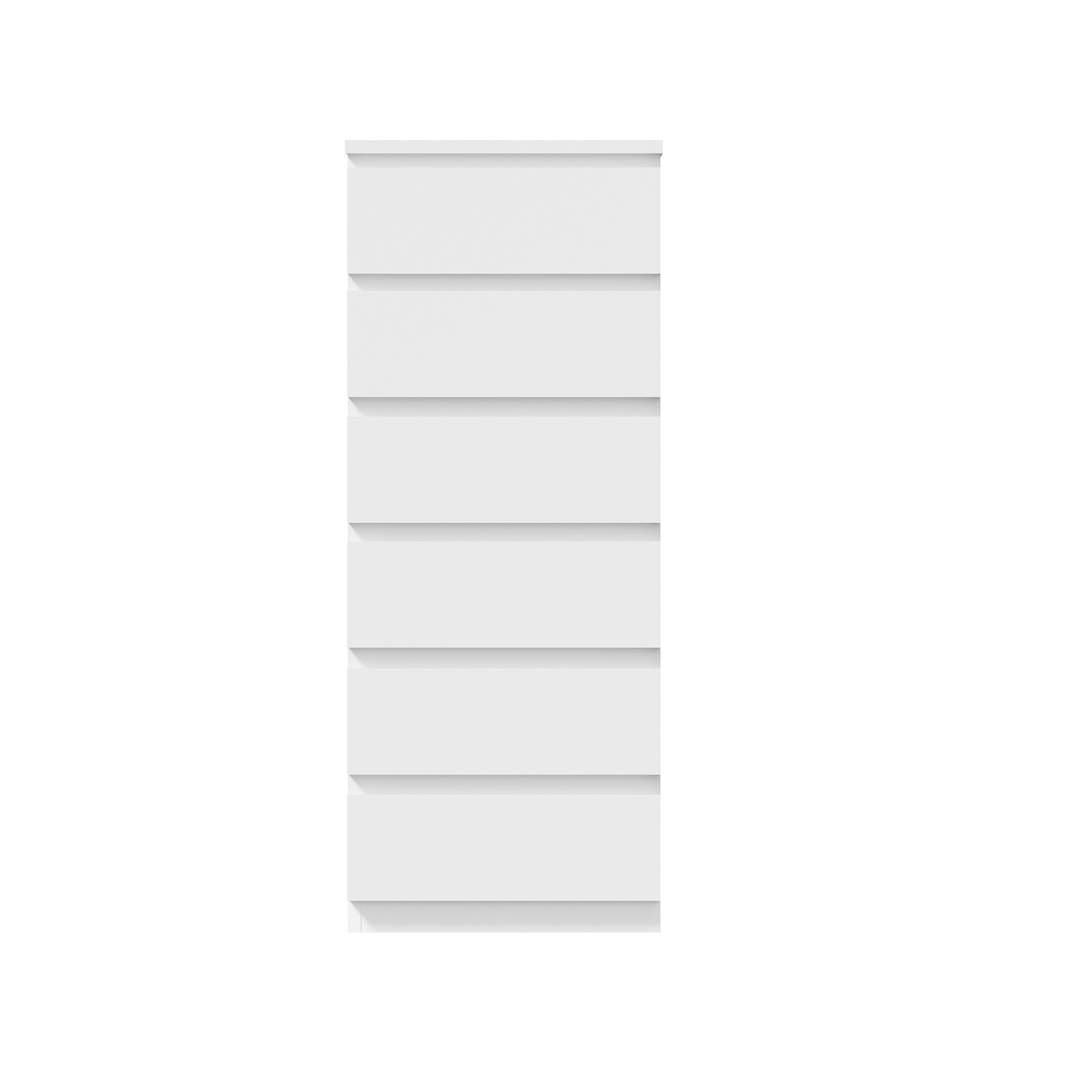 Oikiture 6 Chest of Drawers Tallboy Dresser Table Storage Cabinet Bedroom White - Sunyee