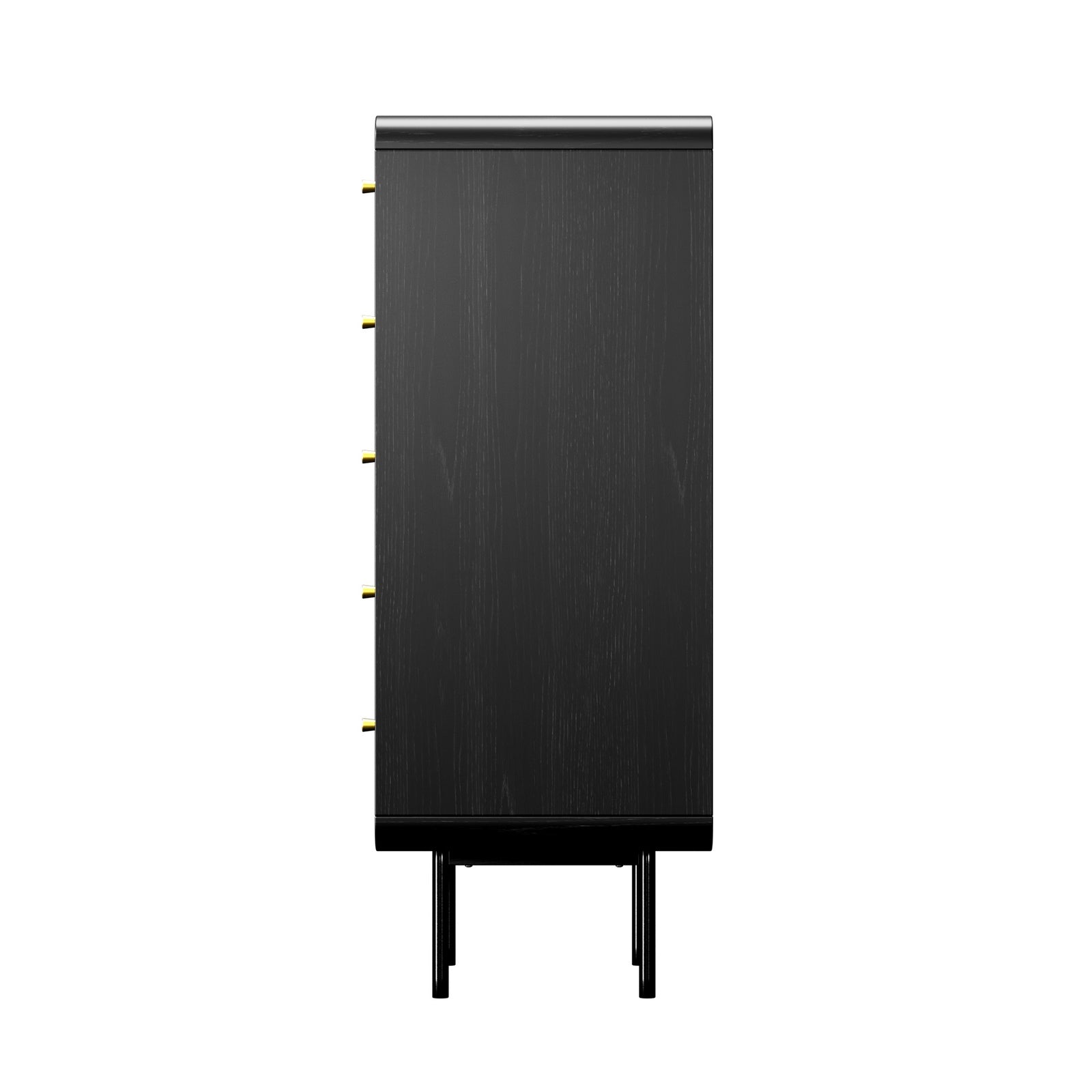 Oikiture 5 Chest of Drawers Tallboy Storage Cabinet Dresser Black - Sunyee