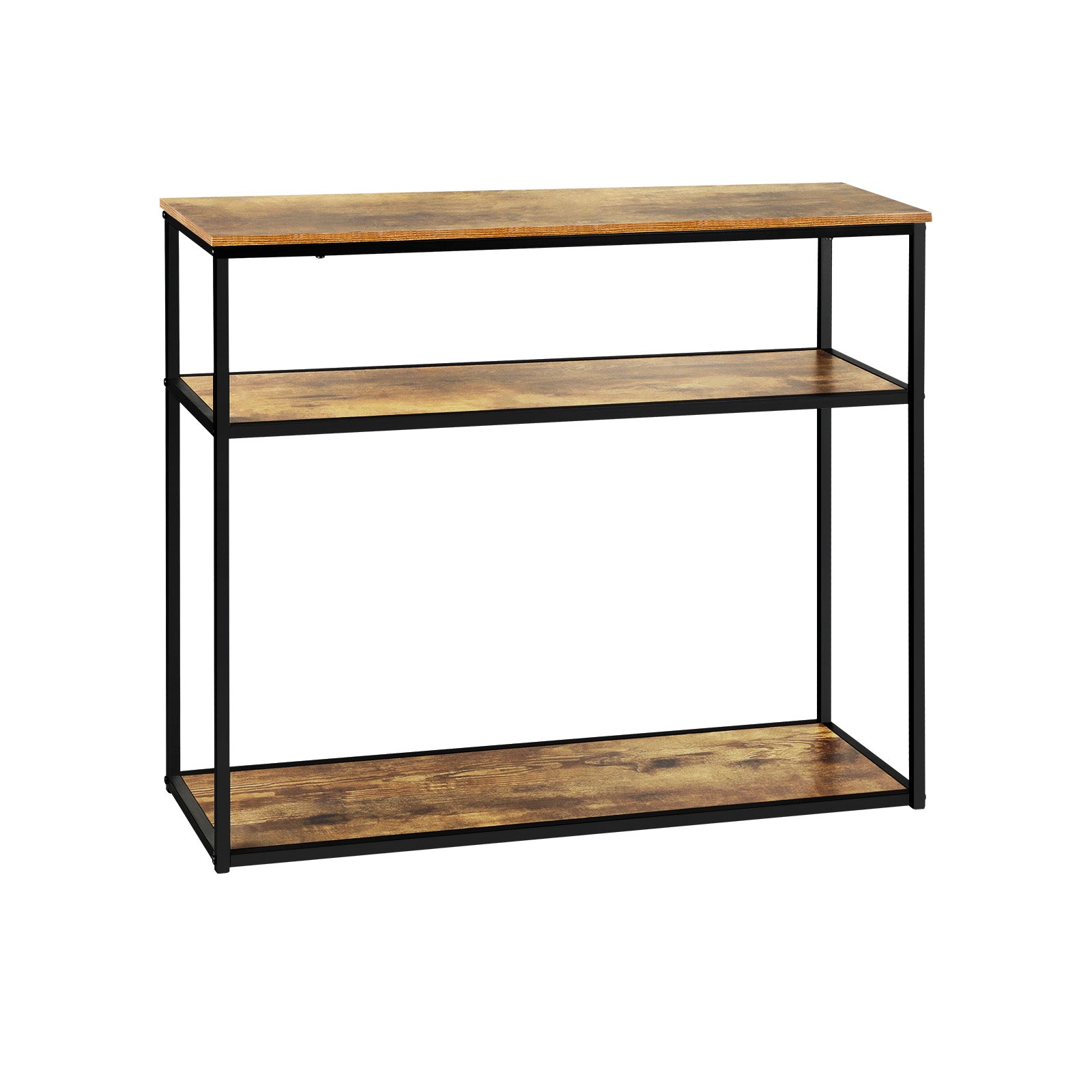 Oikiture Hall Console Table Metal Hallway Desk Entry Display Wooden Furniture - Sunyee