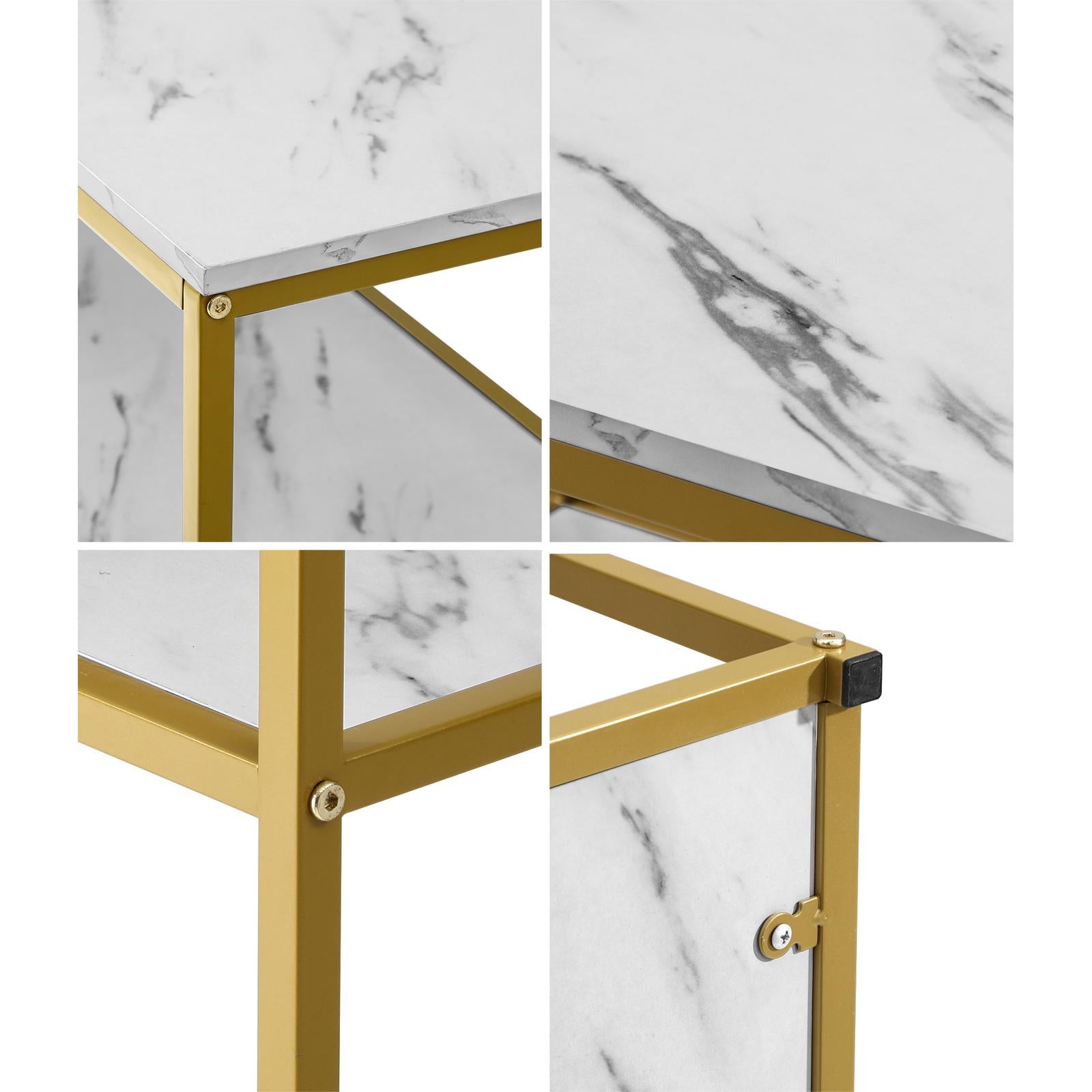 Oikiture Hall Console Table Metal Hallway Desk Entry Display Wh&GD Furniture - Sunyee