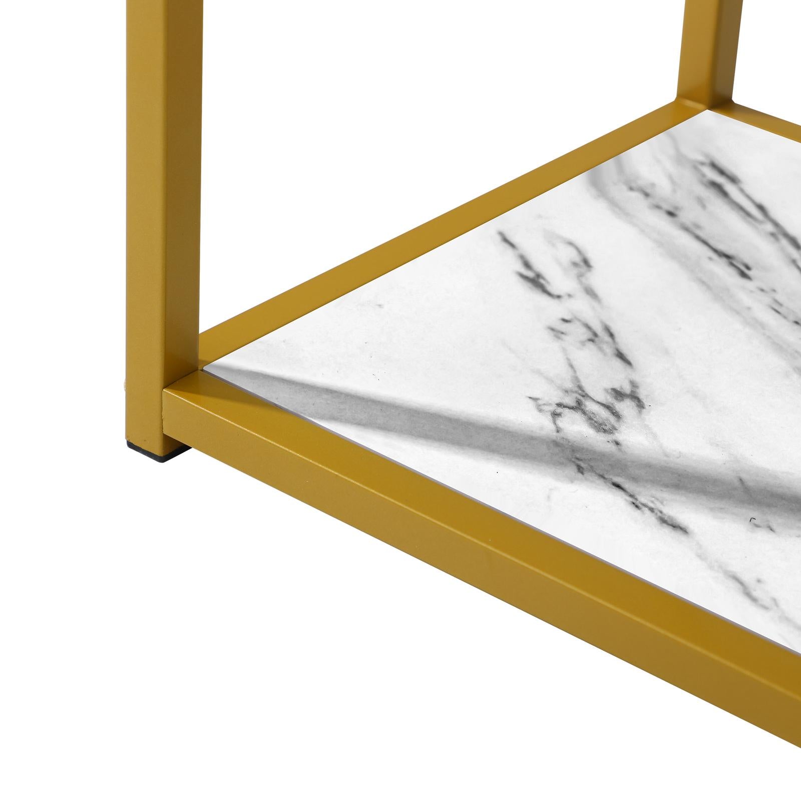 Oikiture Hall Console Table Metal Hallway Desk Entry Display Wh&GD Furniture - Sunyee
