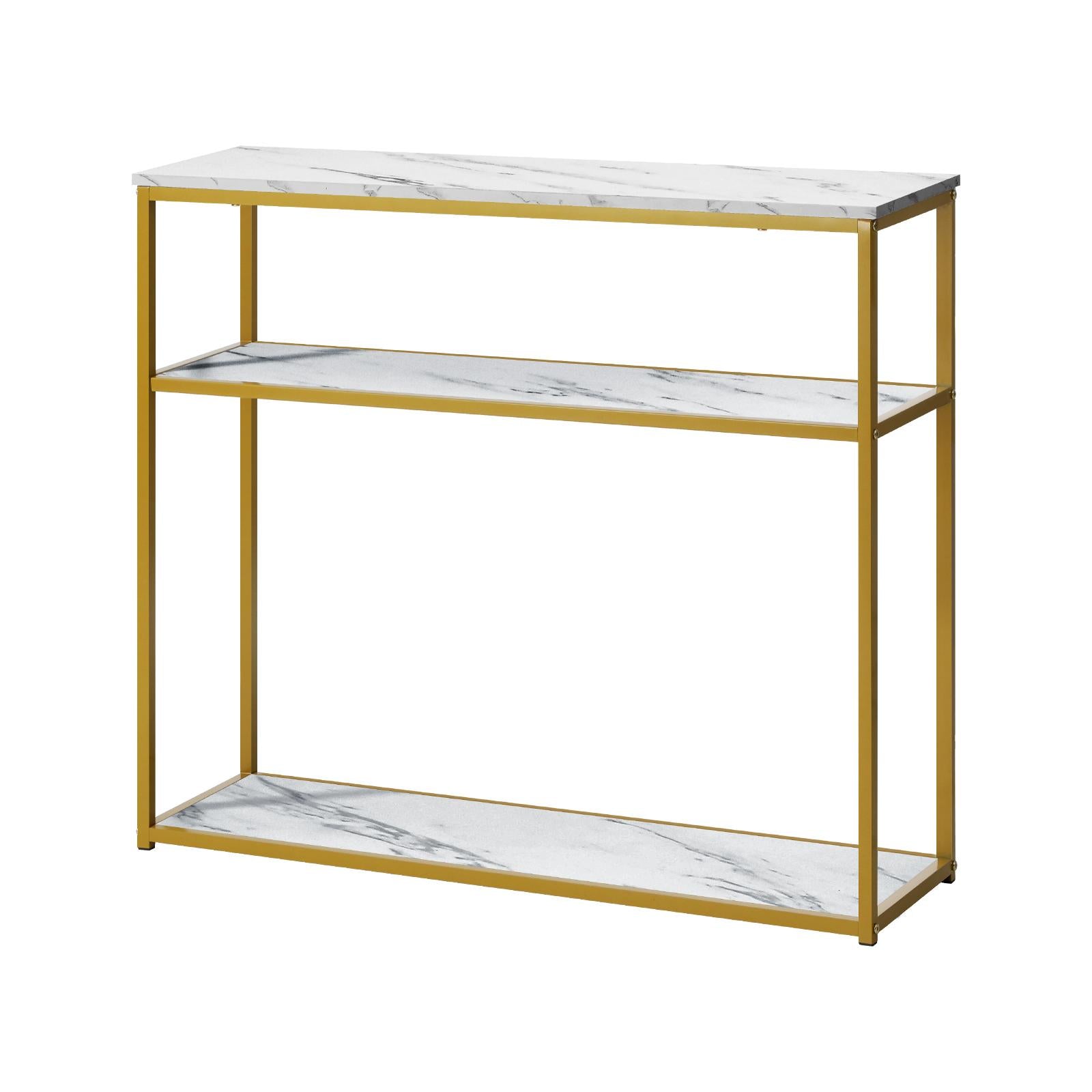 Oikiture Hall Console Table Metal Hallway Desk Entry Display Wh&GD Furniture - Sunyee