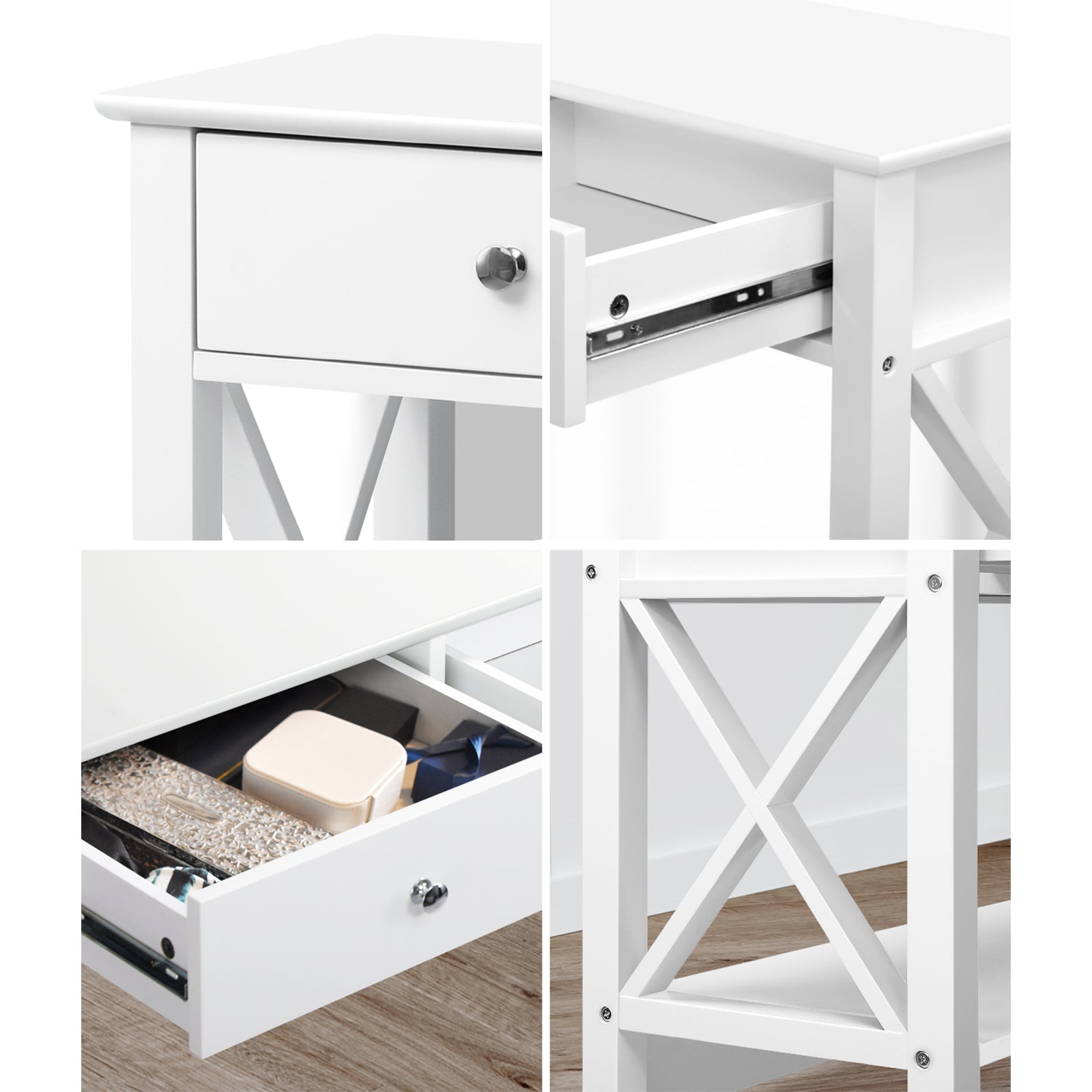 Oikiture Console Table Hall Side Entry 2 Drawers Hallway Display Shelf Desk - Sunyee