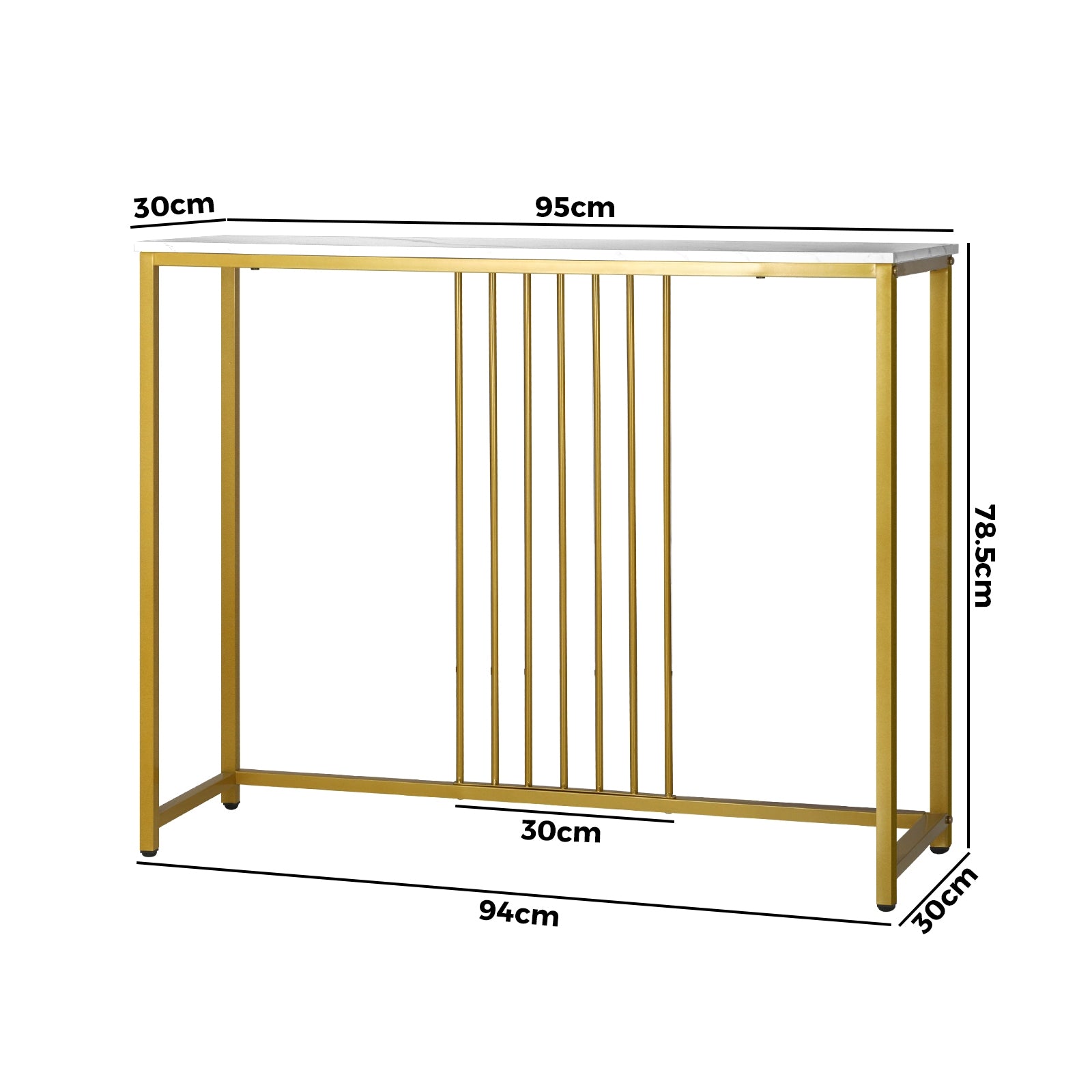Oikiture Marble Dinning Table Nesting Coffee Side End Table Accent Console Table - Sunyee