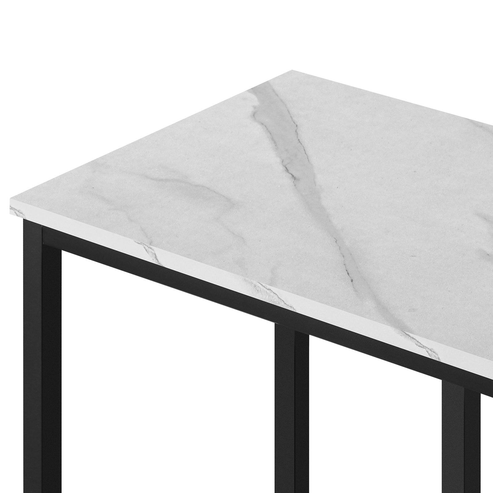 Oikiture Console Table Hallway Entry Side Tables Marble Effect Hall Display - Sunyee