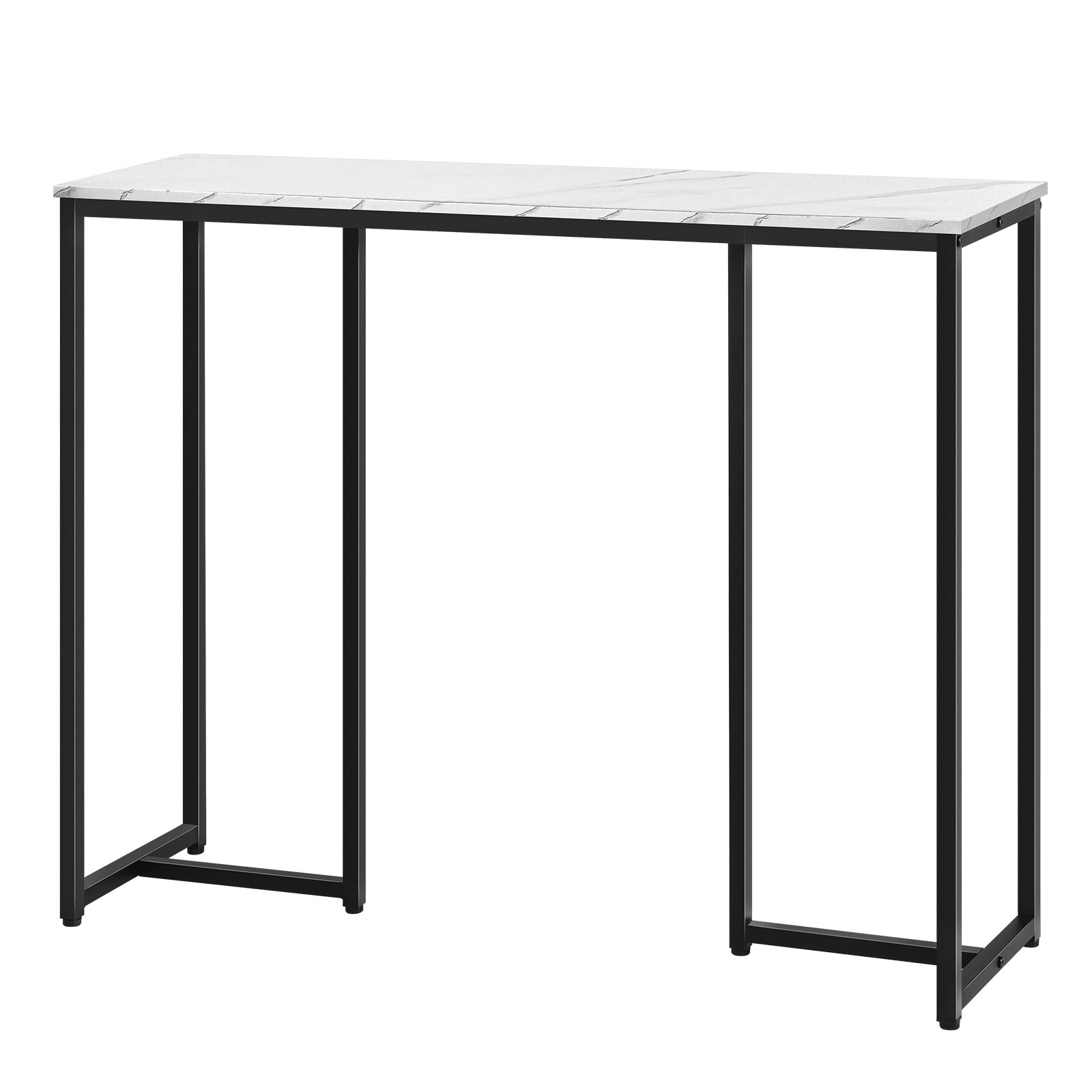 Oikiture Console Table Hallway Entry Side Tables Marble Effect Hall Display - Sunyee
