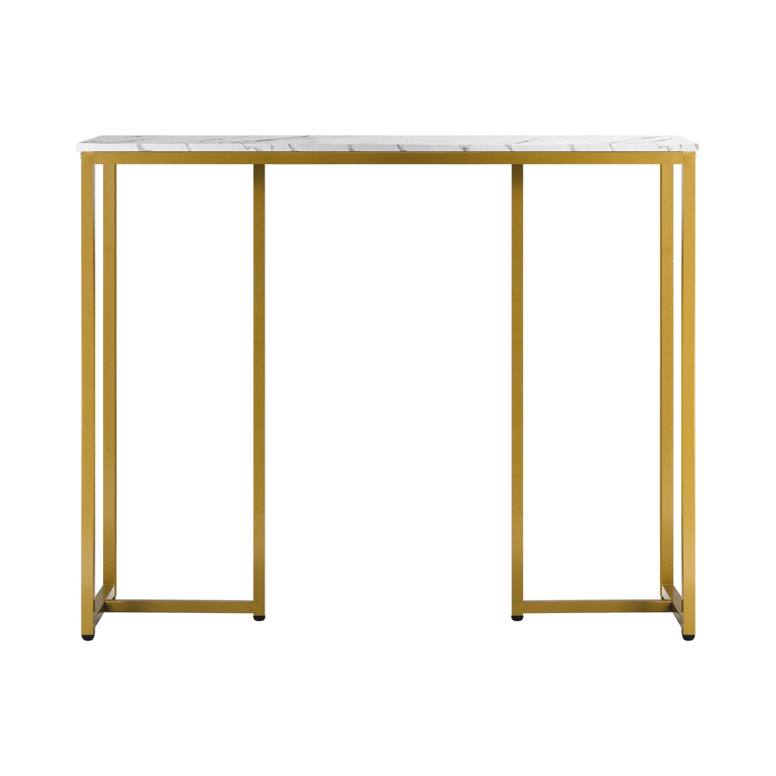Oikiture Console Table Hallway Entry Side Tables Marble Effect Hall Display WHGD - Sunyee