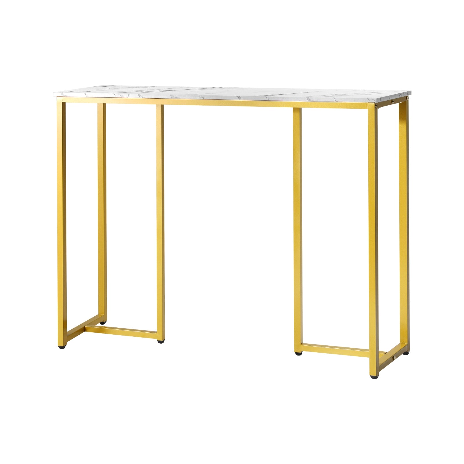 Oikiture Console Table Hallway Entry Side Tables Marble Effect Hall Display WHGD - Sunyee