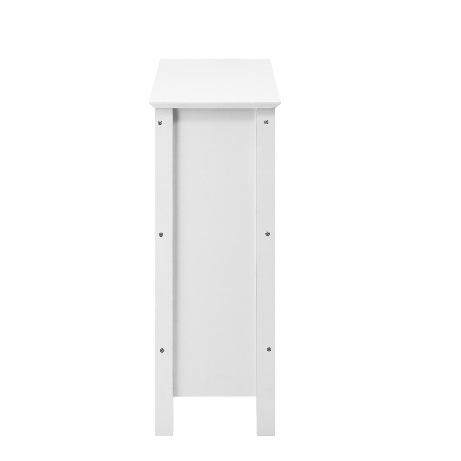 Oikiture 3-Tier Console Table Open Shelf Wood Sofa Table Hall Side Entry White - Sunyee