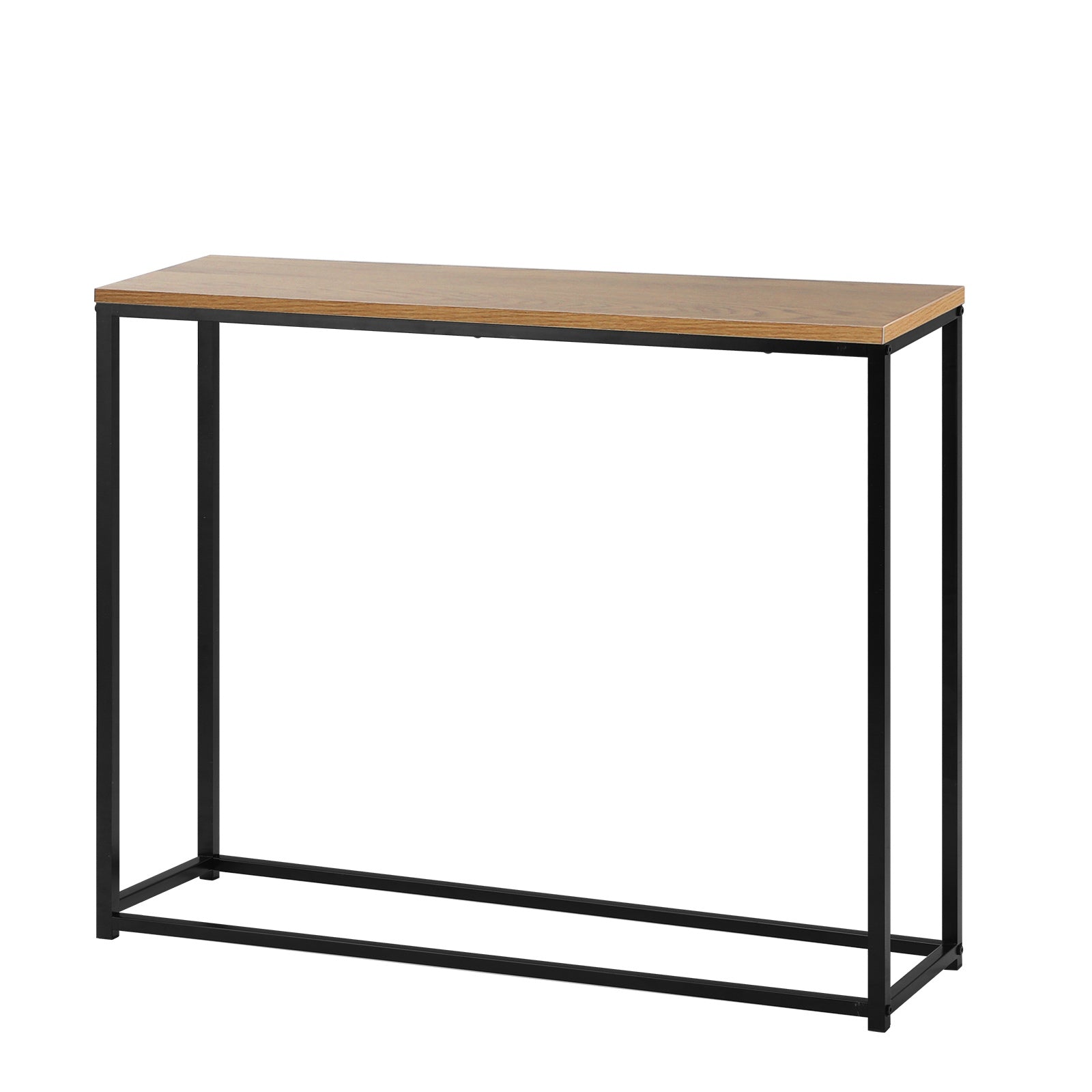 Oikiture Console Table Wooden Tabletop Hallway Desk Entry Display Black&Wood - Sunyee