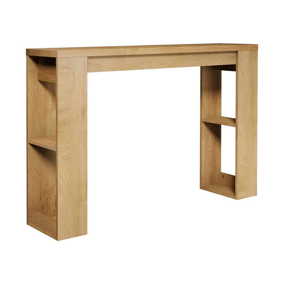 Oikiture Modern Console Table Display Shelf Entryway Open Storage Decor Natural