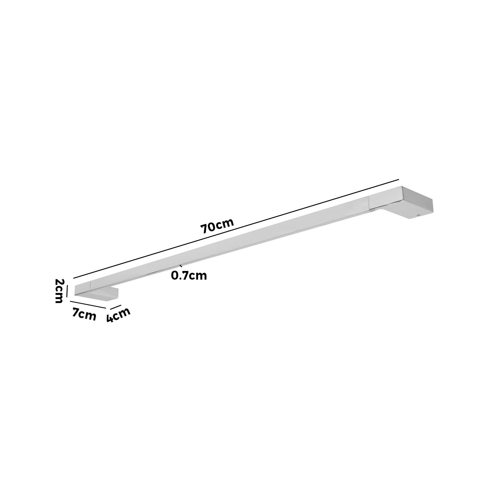 Single Towel Rail 70cm Rack Bar Holder Bathroom Accessories Square Chrome - Sunyee