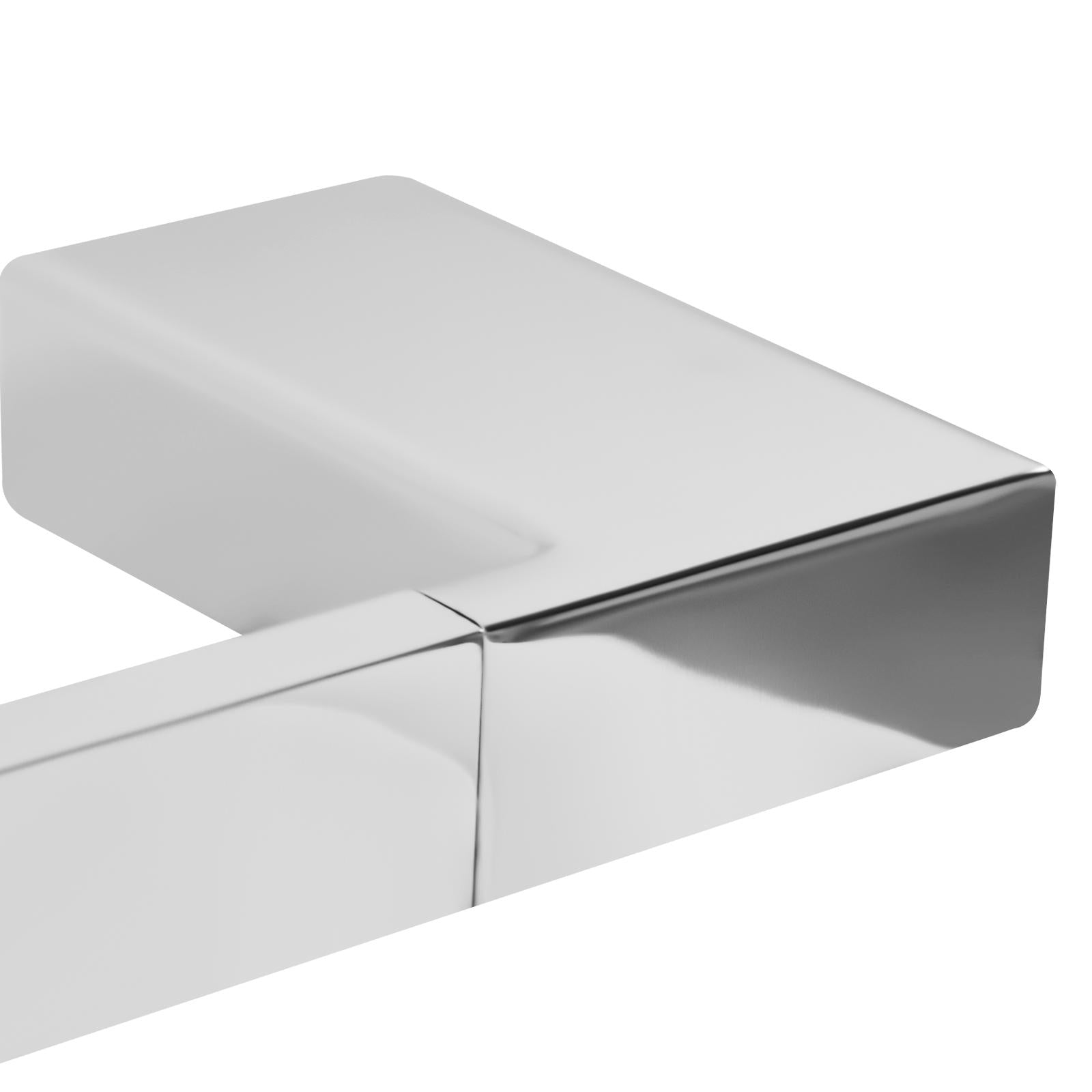 Single Towel Rail 70cm Rack Bar Holder Bathroom Accessories Square Chrome - Sunyee