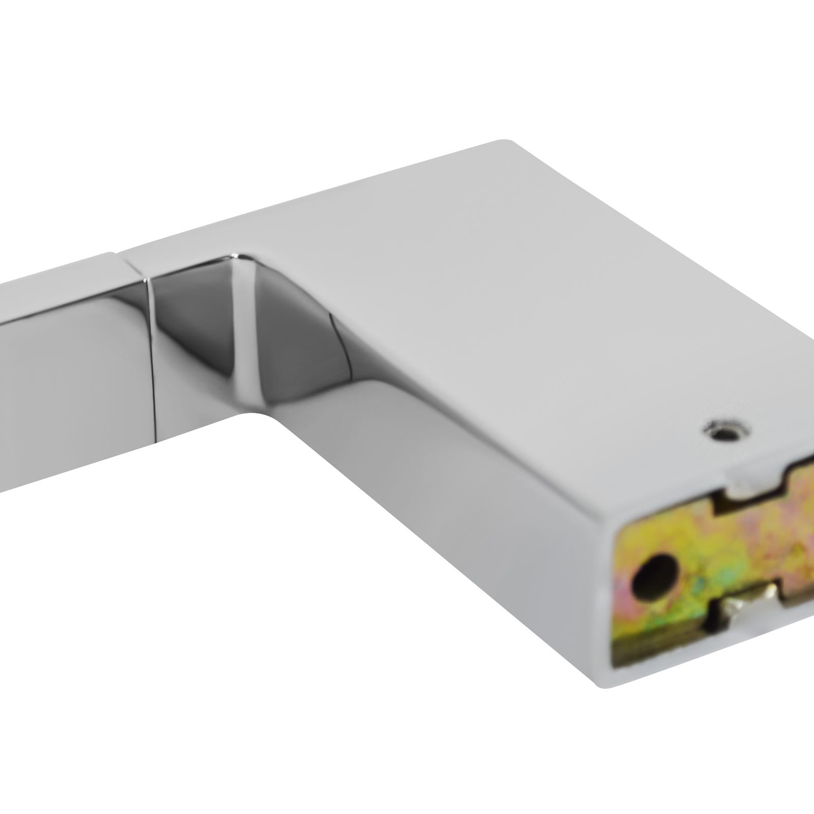 Single Towel Rail 70cm Rack Bar Holder Bathroom Accessories Square Chrome - Sunyee