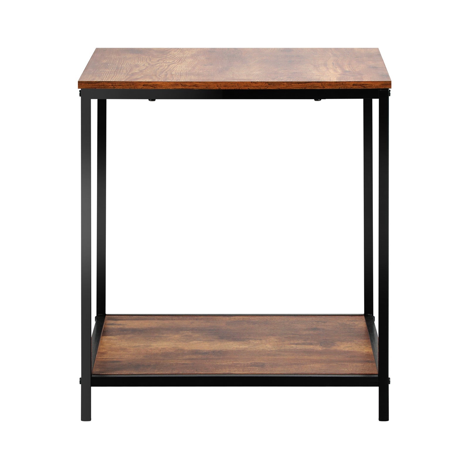 Oikiture Side End Table Coffee Table Bedside Shelf 2-Tier Industrial Furniture - Sunyee