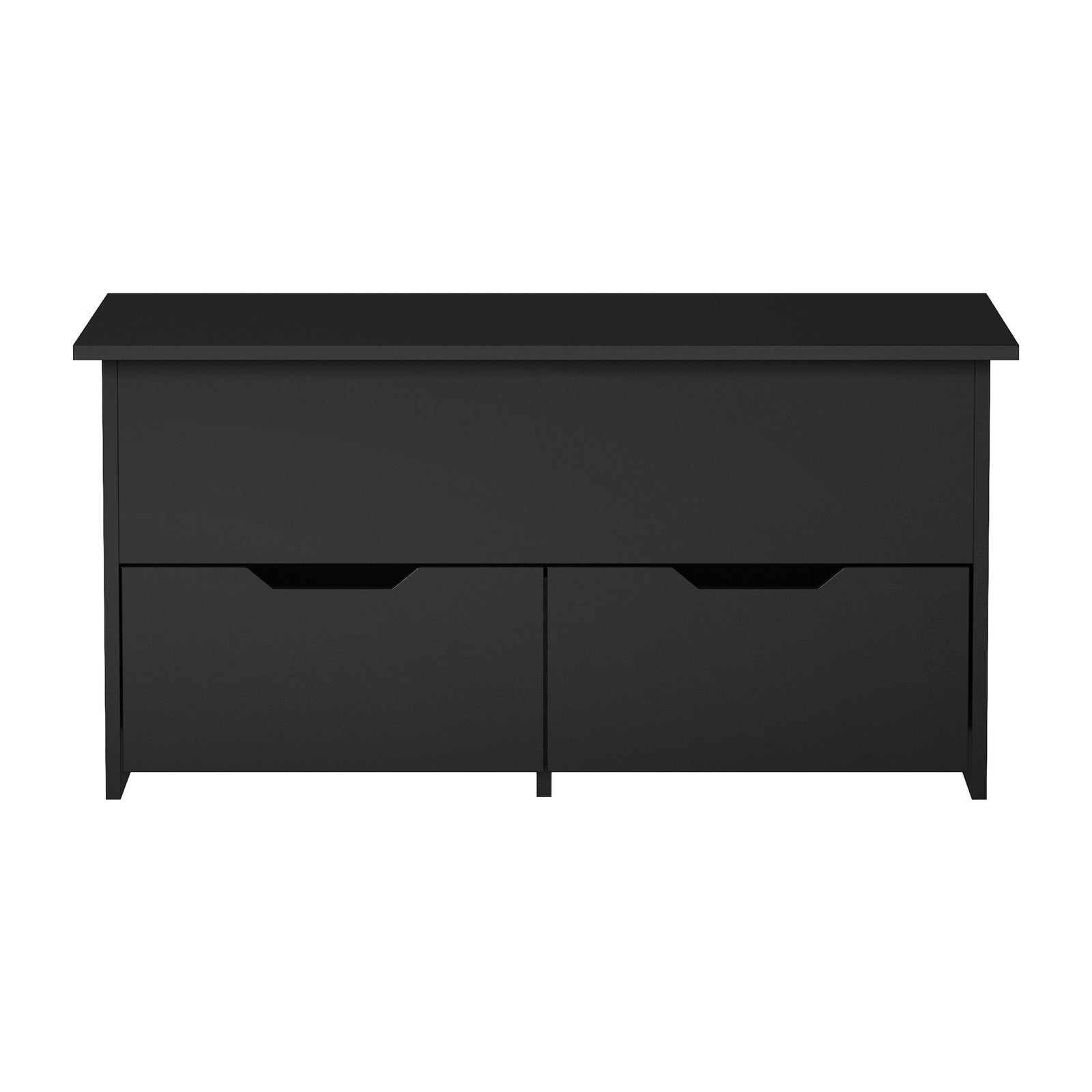 Oikiture Coffee Table Lift Up Top Hidden Storage Laptop Desk 2 Drawers Black - Sunyee
