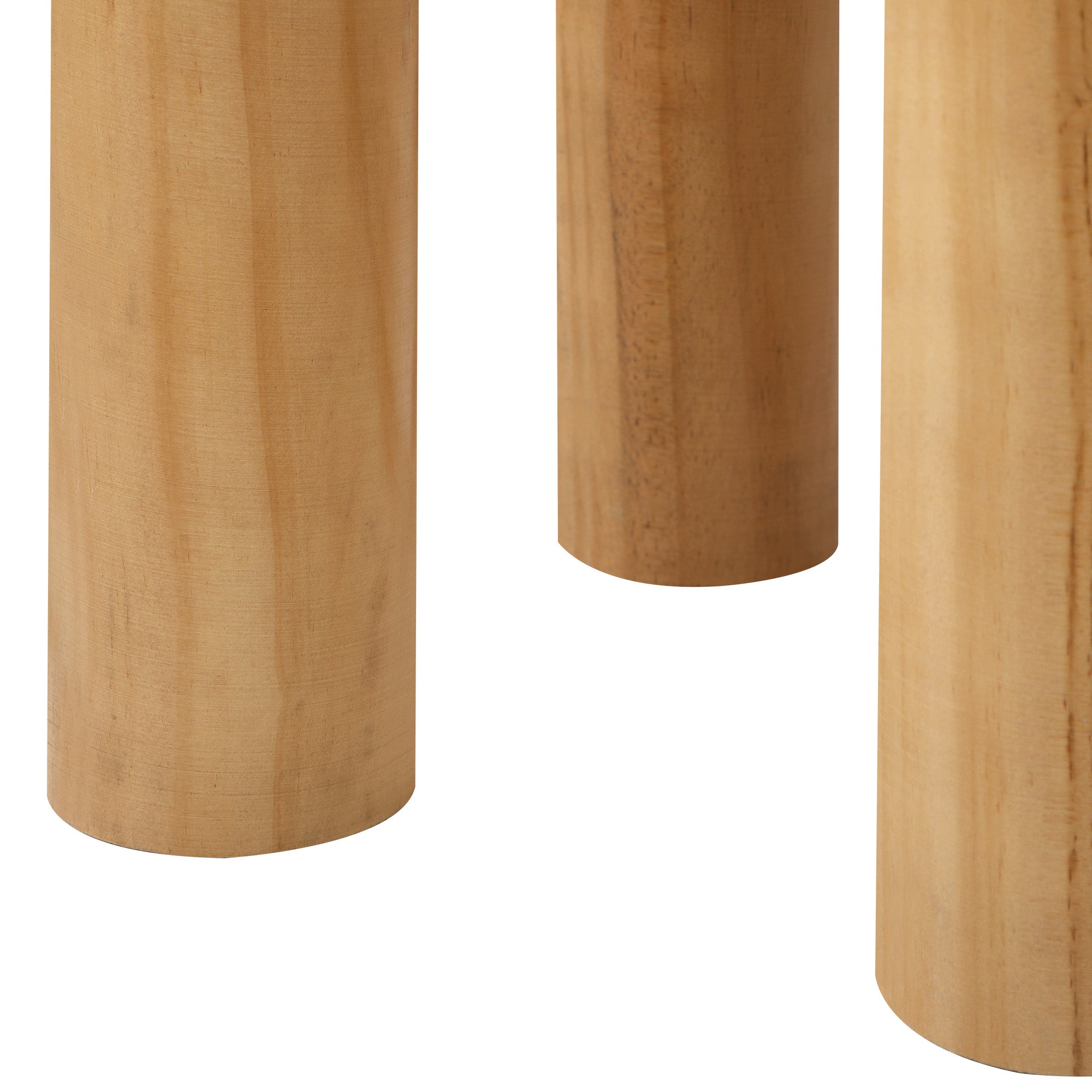 Oikiture Coffee Table Side End Tables Sofa Desk Bedside Nightstand Round Wooden - Sunyee