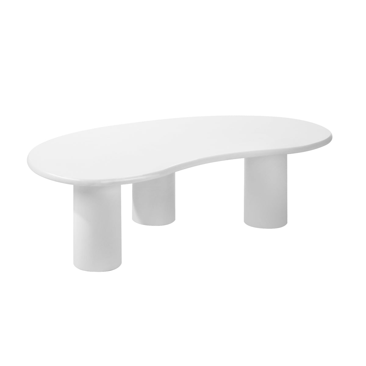 Oikiture Coffee Table Sofa Cafe Desk Side Tables Living Room Irregular White - Sunyee