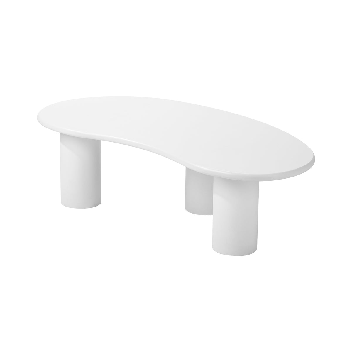 Oikiture Coffee Table Sofa Cafe Desk Side Tables Living Room Irregular White - Sunyee