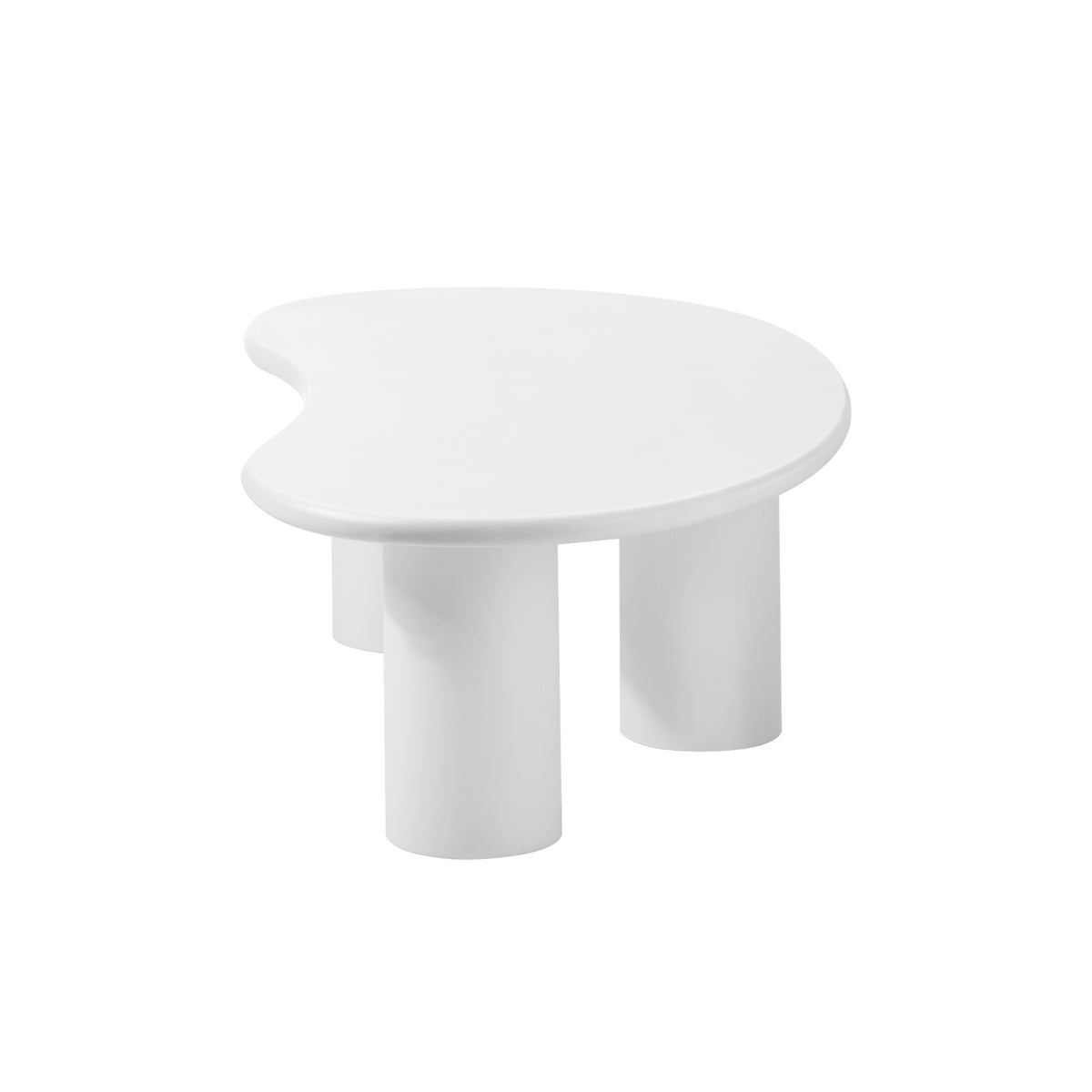 Oikiture Coffee Table Sofa Cafe Desk Side Tables Living Room Irregular White - Sunyee