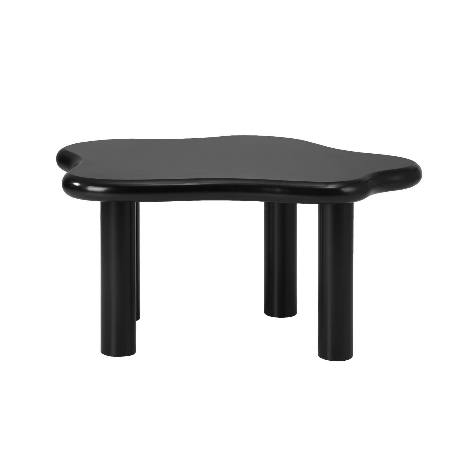 Oikiture Coffee Table Side Tables Sofa Cafe Desk Living Room Black Irregular - Sunyee