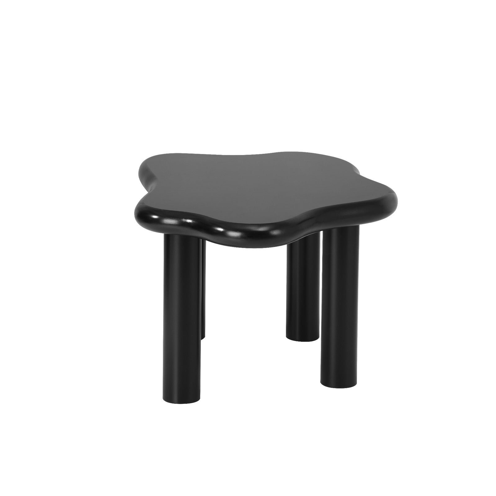 Oikiture Coffee Table Side Tables Sofa Cafe Desk Living Room Black Irregular - Sunyee
