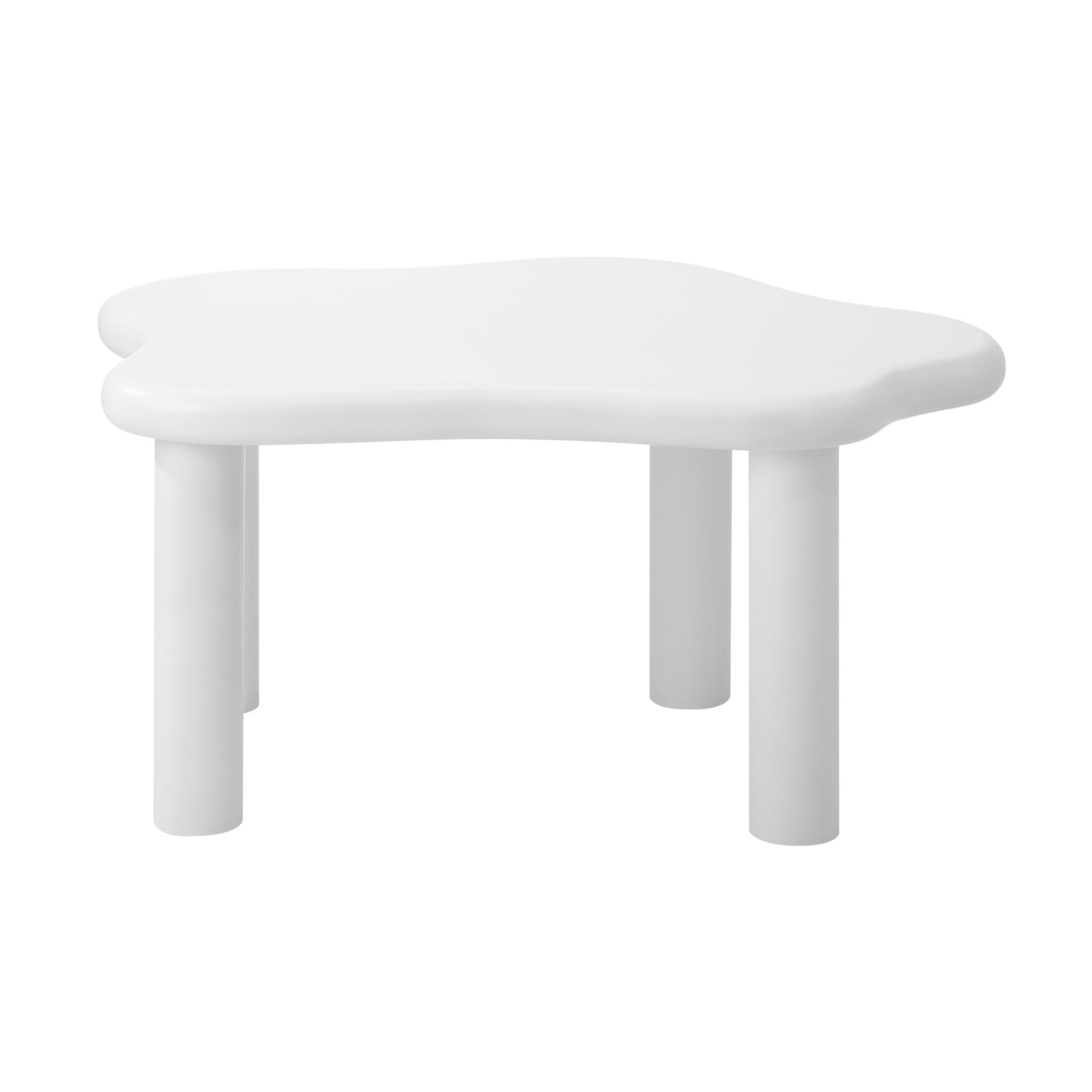 Oikiture Coffee Table Side Tables Sofa Cafe Desk Living Room White Irregular - Sunyee