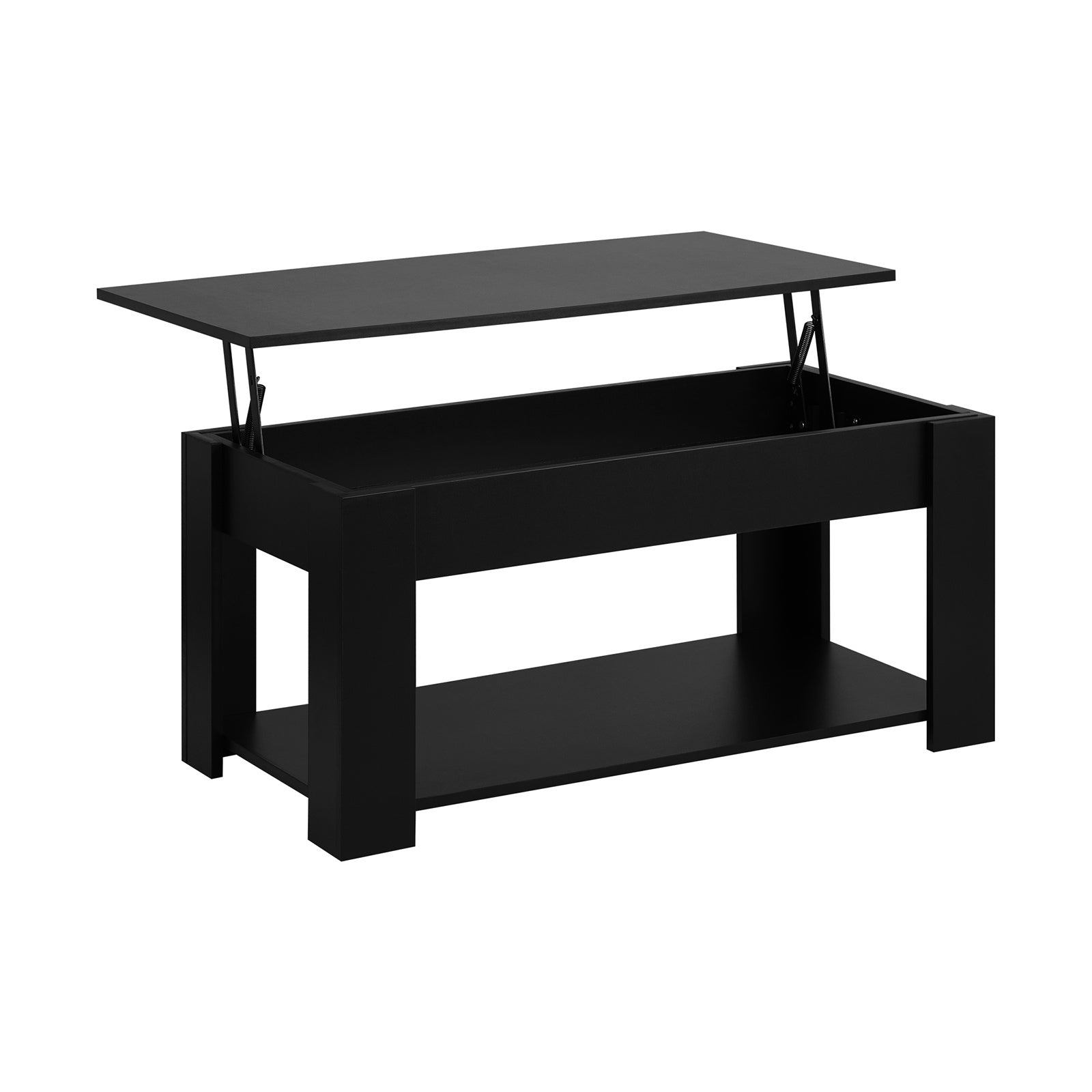 Oikiture Coffee Table Lift Up Top Modern Tables Hidden Book Storage Black - Sunyee