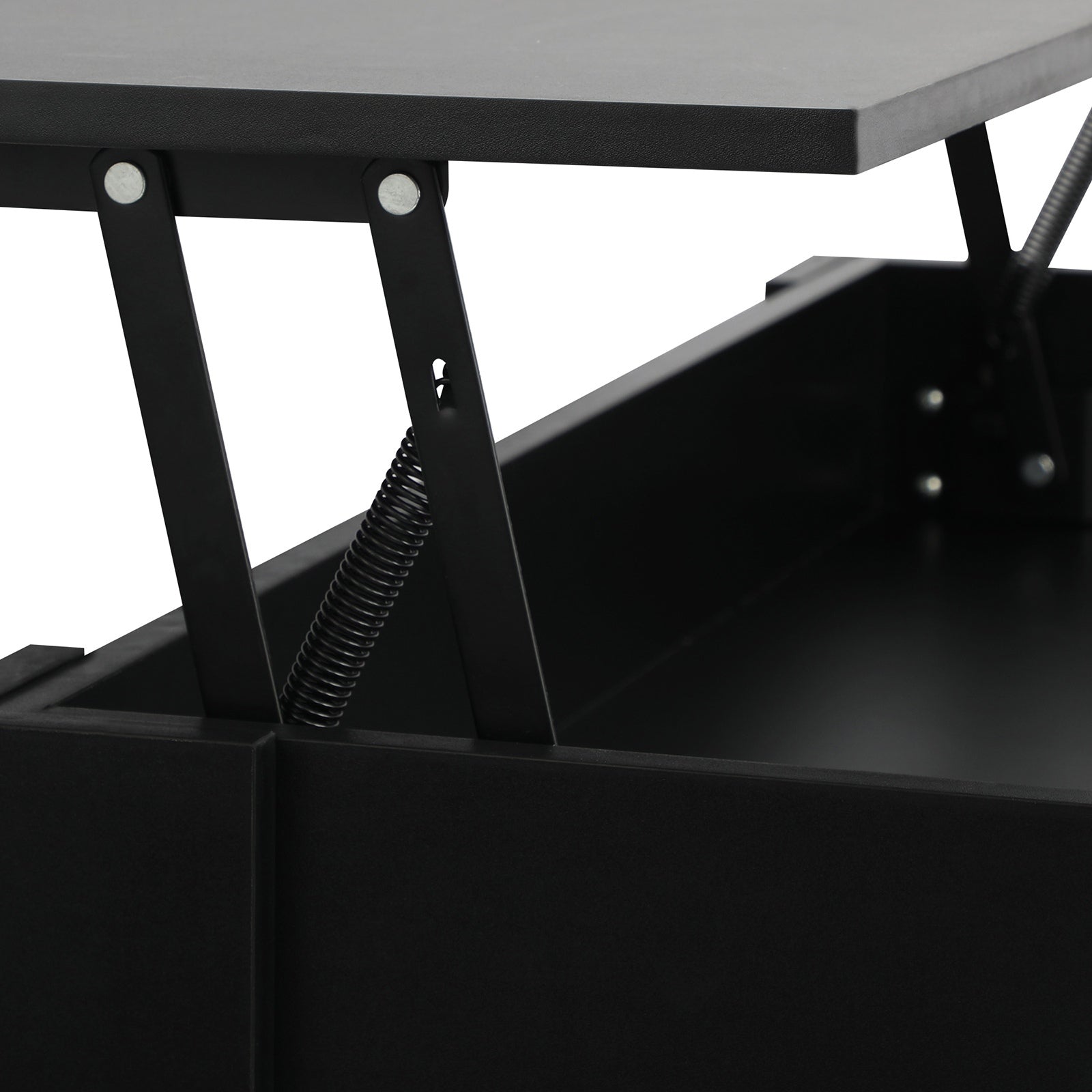 Oikiture Coffee Table Lift Up Top Modern Tables Hidden Book Storage Black - Sunyee