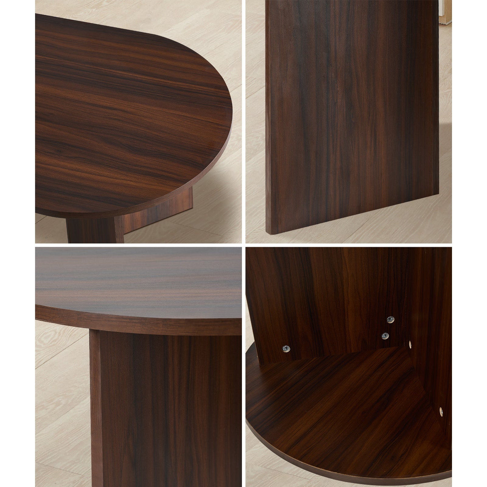 Oikiture Coffee Table Side End Table Wooden Sofa Cafe Desk