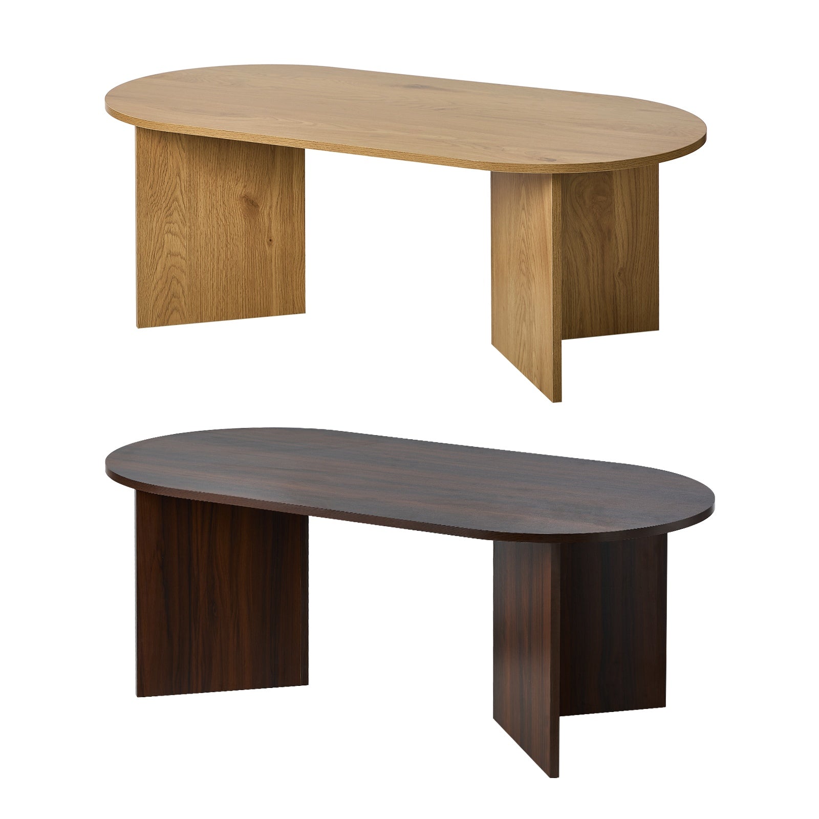 Oikiture Coffee Table Side End Table Wooden Sofa Cafe Desk