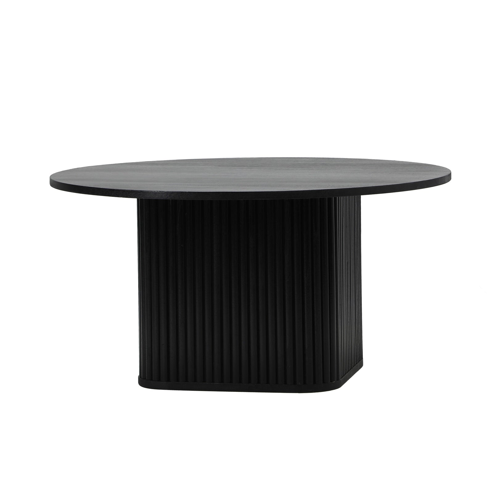 Oikiture Coffee Table Side End Tables Sofa Desk Round Wooden Furniture Black - Sunyee