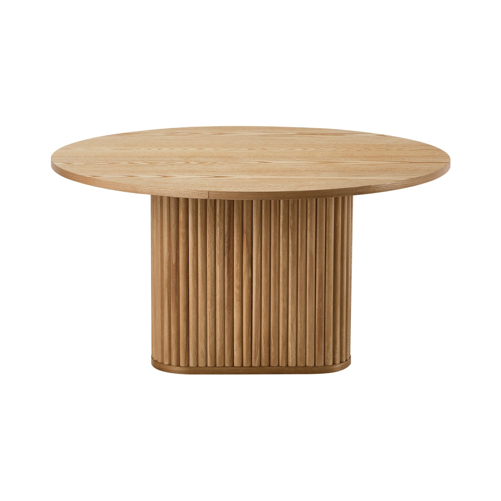 Oikiture Coffee Table Side End Tables Sofa Desk Round Wooden Furniture Natural - Sunyee