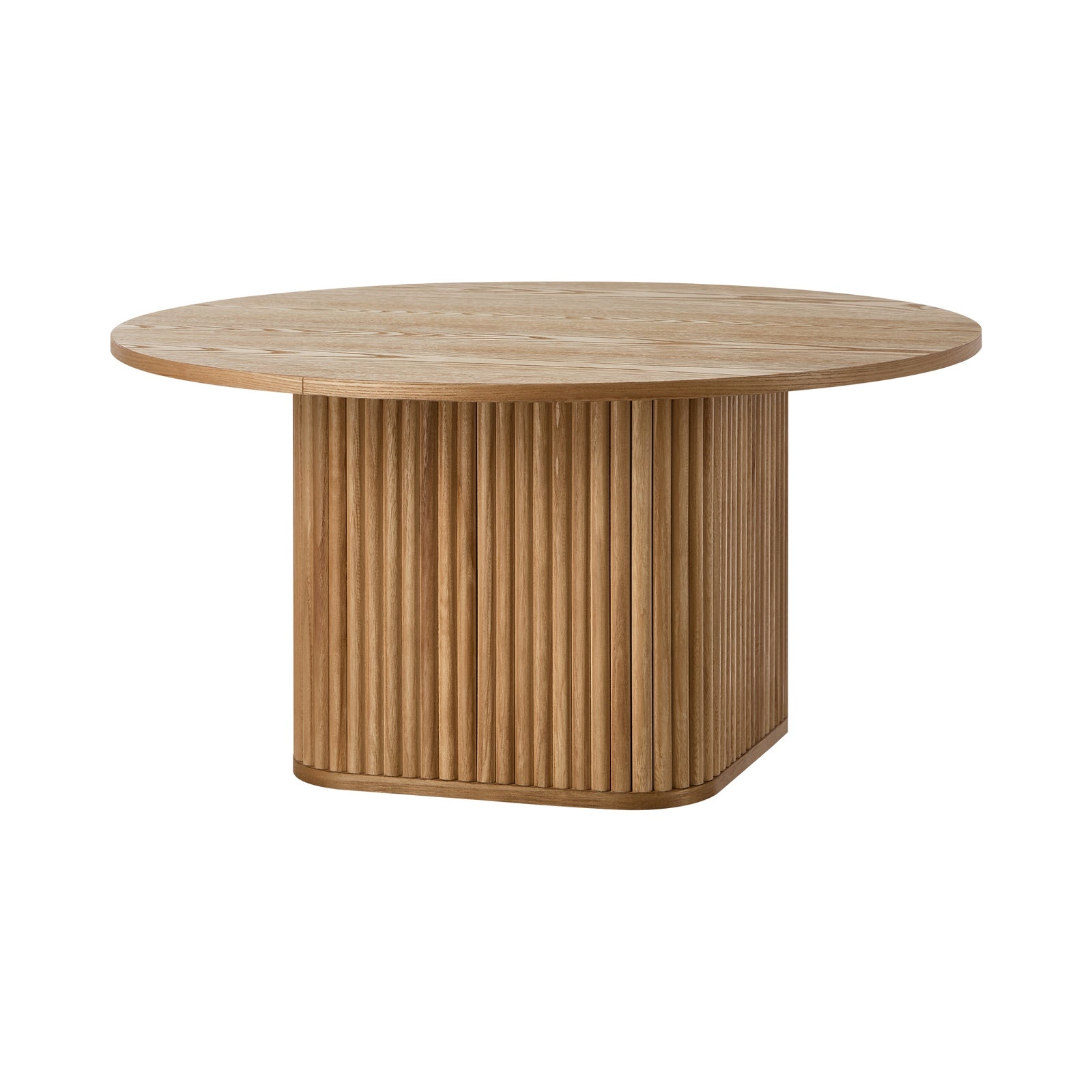 Oikiture Coffee Table Side End Tables Sofa Desk Round Wooden Furniture Natural - Sunyee