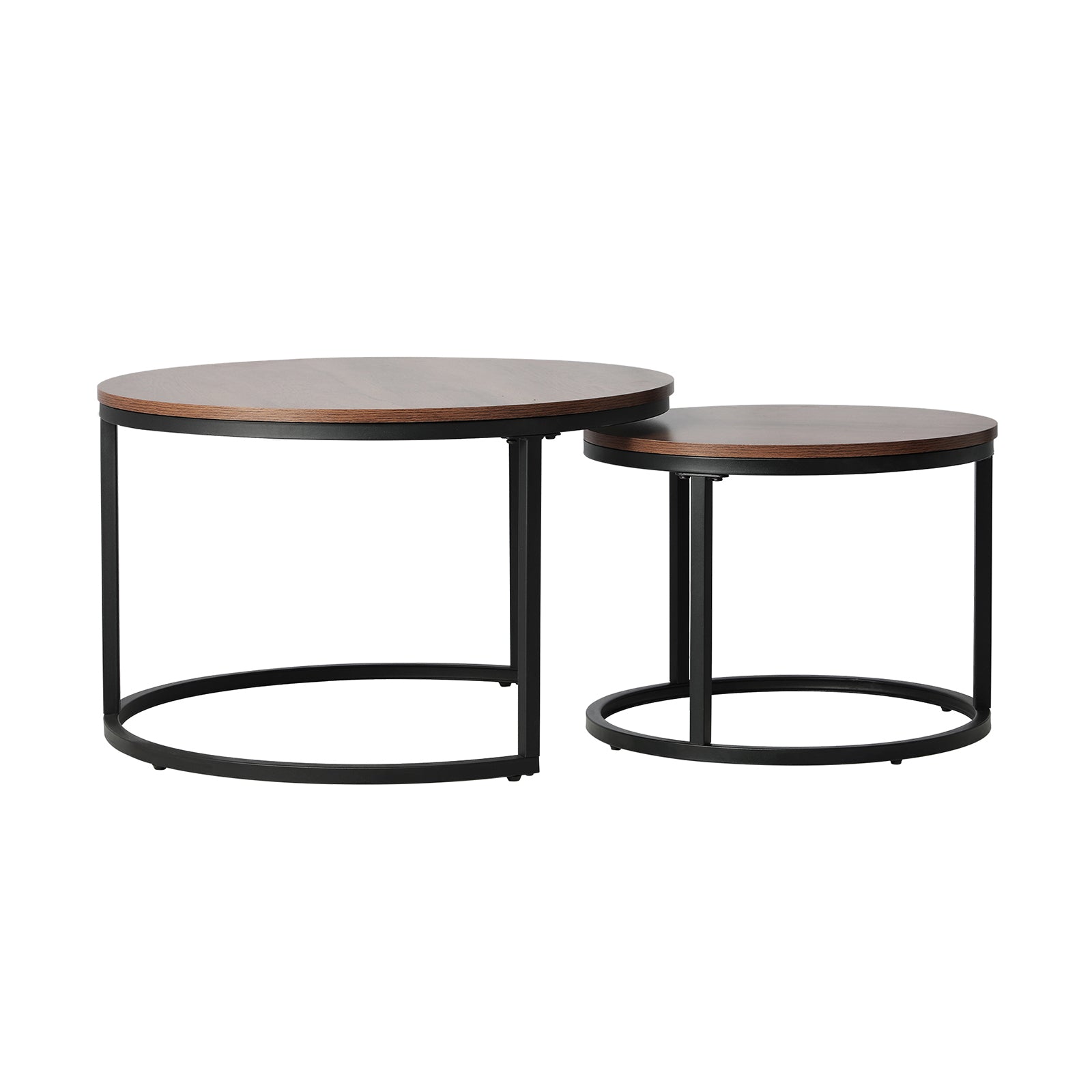 Oikiture Set of 2 Coffee Table Round Marble Nesting Side End Table Furniture - Sunyee
