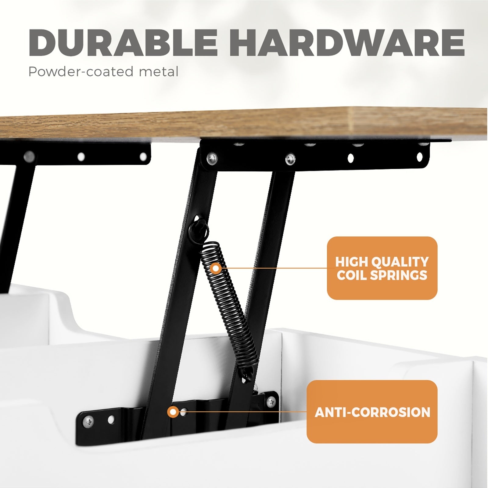 Oikiture Coffee Table Lift Up Top Modern Tables Hidden Storage Shelf Display - Sunyee