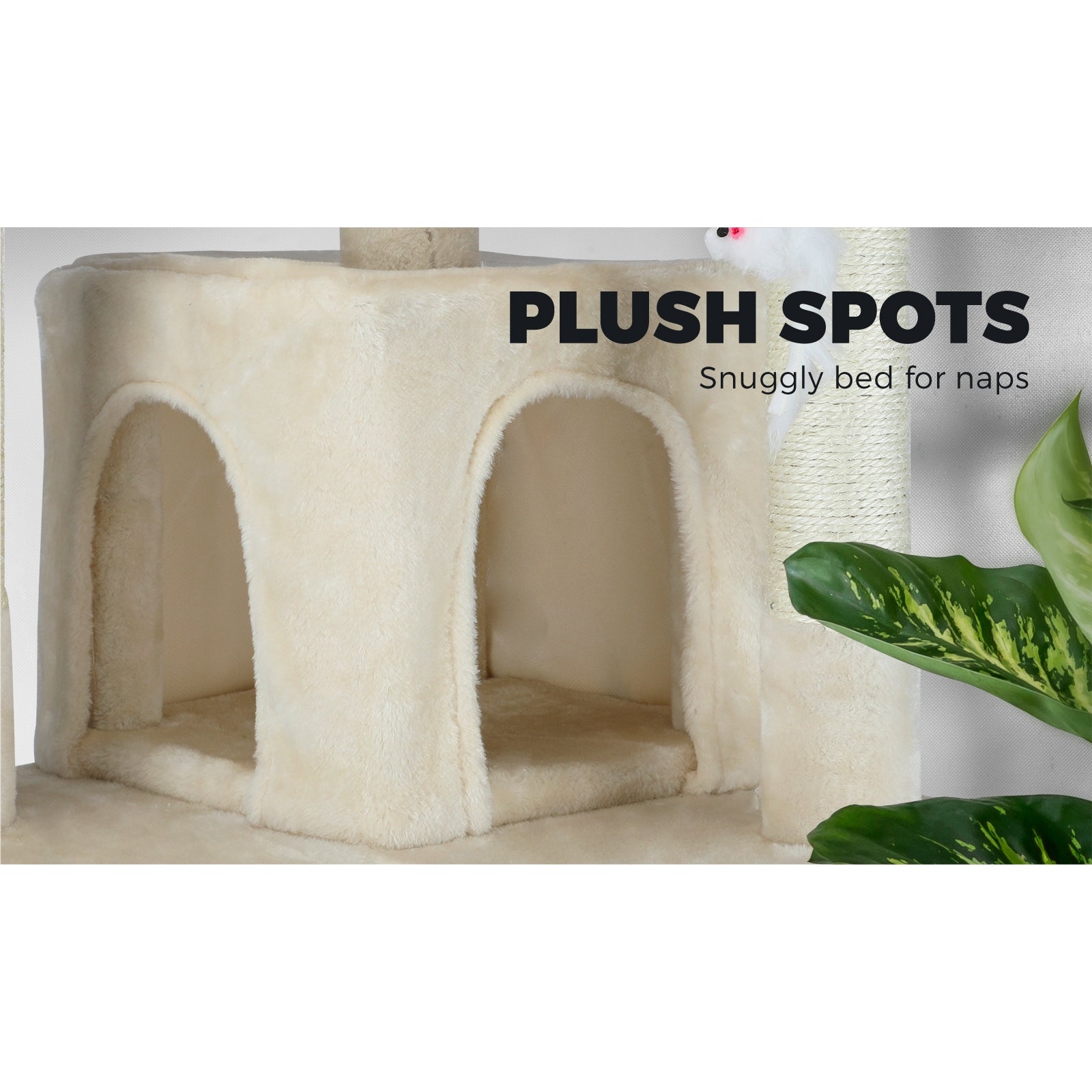 1.7M Cat Trees Scratching Post Scratcher Tower Condo House Furniture Multi Level - Sunyee