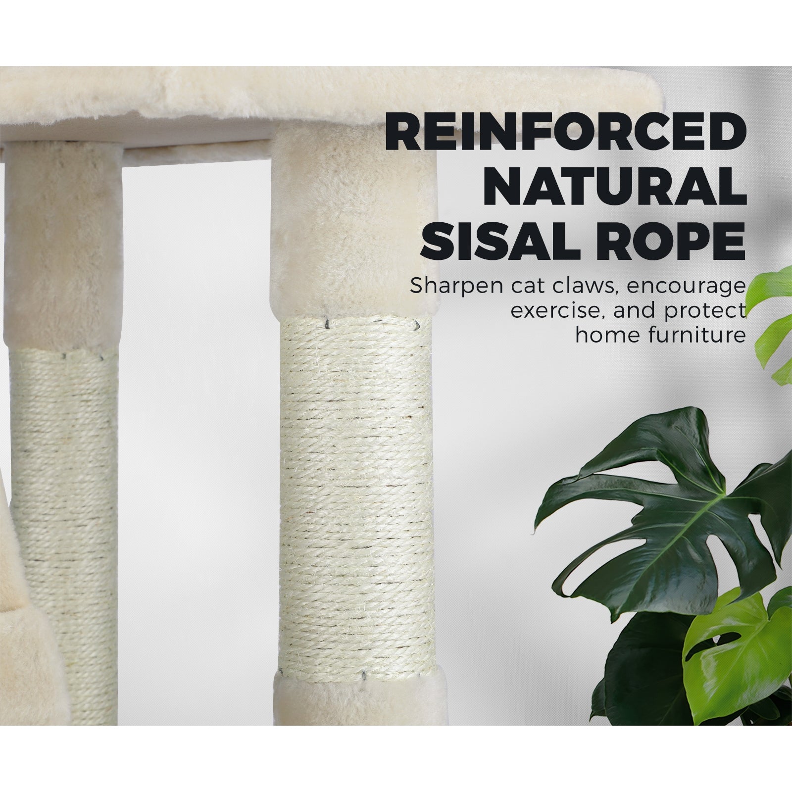 1.7M Cat Trees Scratching Post Scratcher Tower Condo House Furniture Multi Level - Sunyee