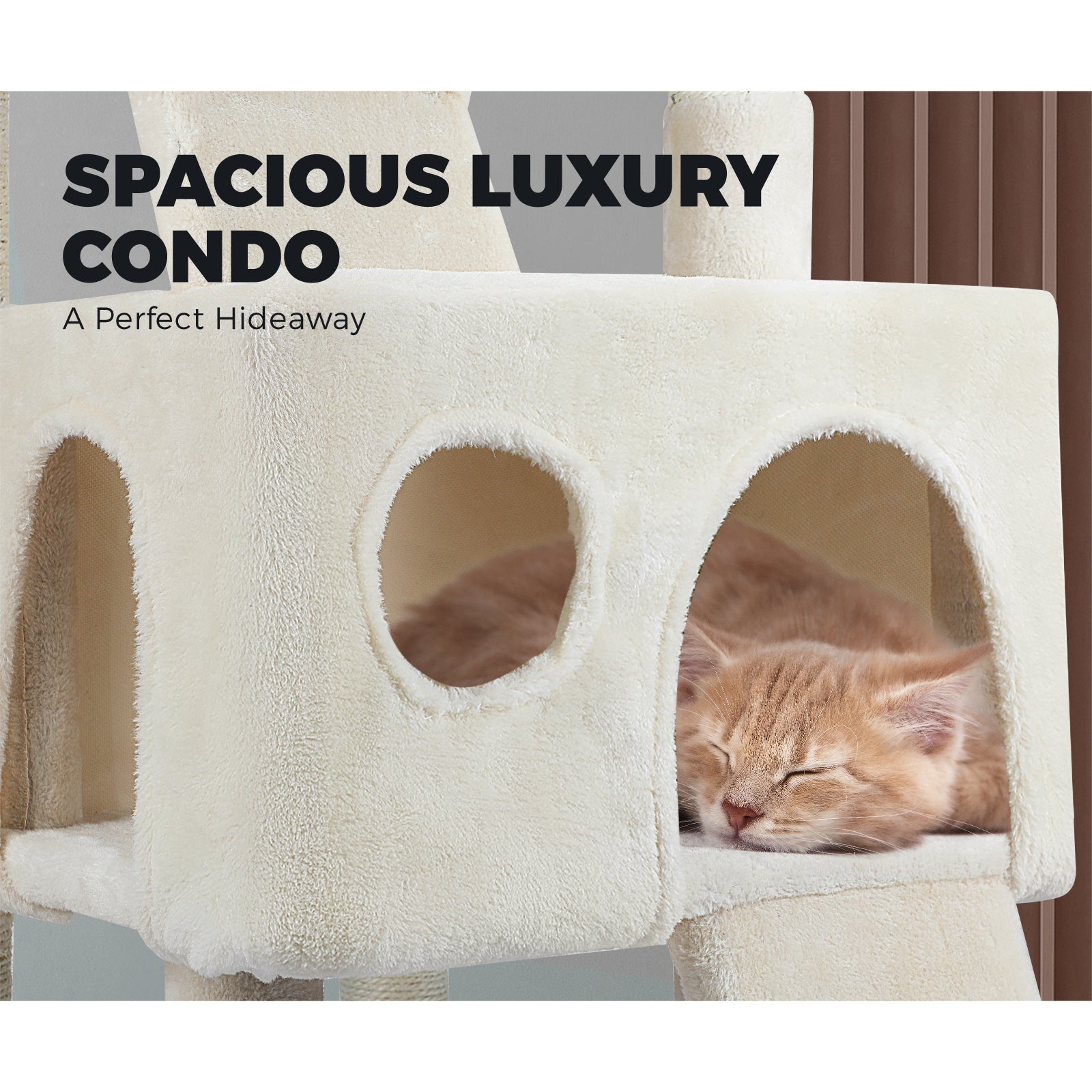 1.7M Cat Trees Scratching Post Scratcher Tower Condo House Furniture Multi Level - Sunyee