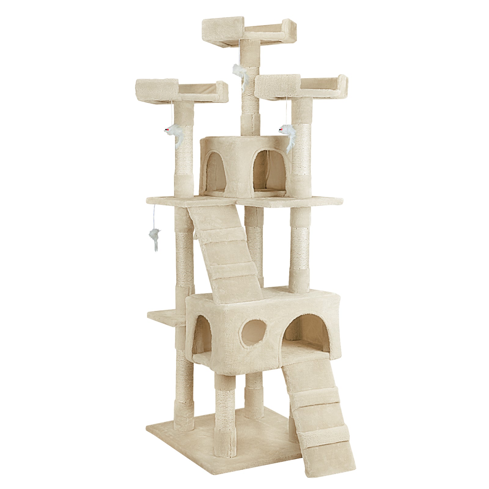 1.7M Cat Trees Scratching Post Scratcher Tower Condo House Furniture Multi Level - Sunyee