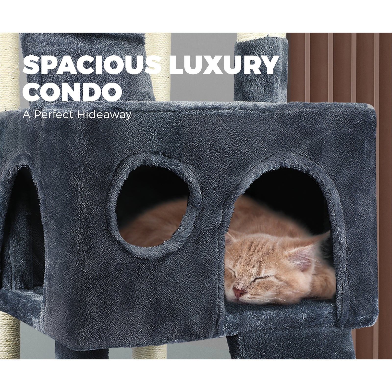 Cat Tree Scratching Post Scratcher Pole Tower Condo Home Furniture Bed Stand - Sunyee