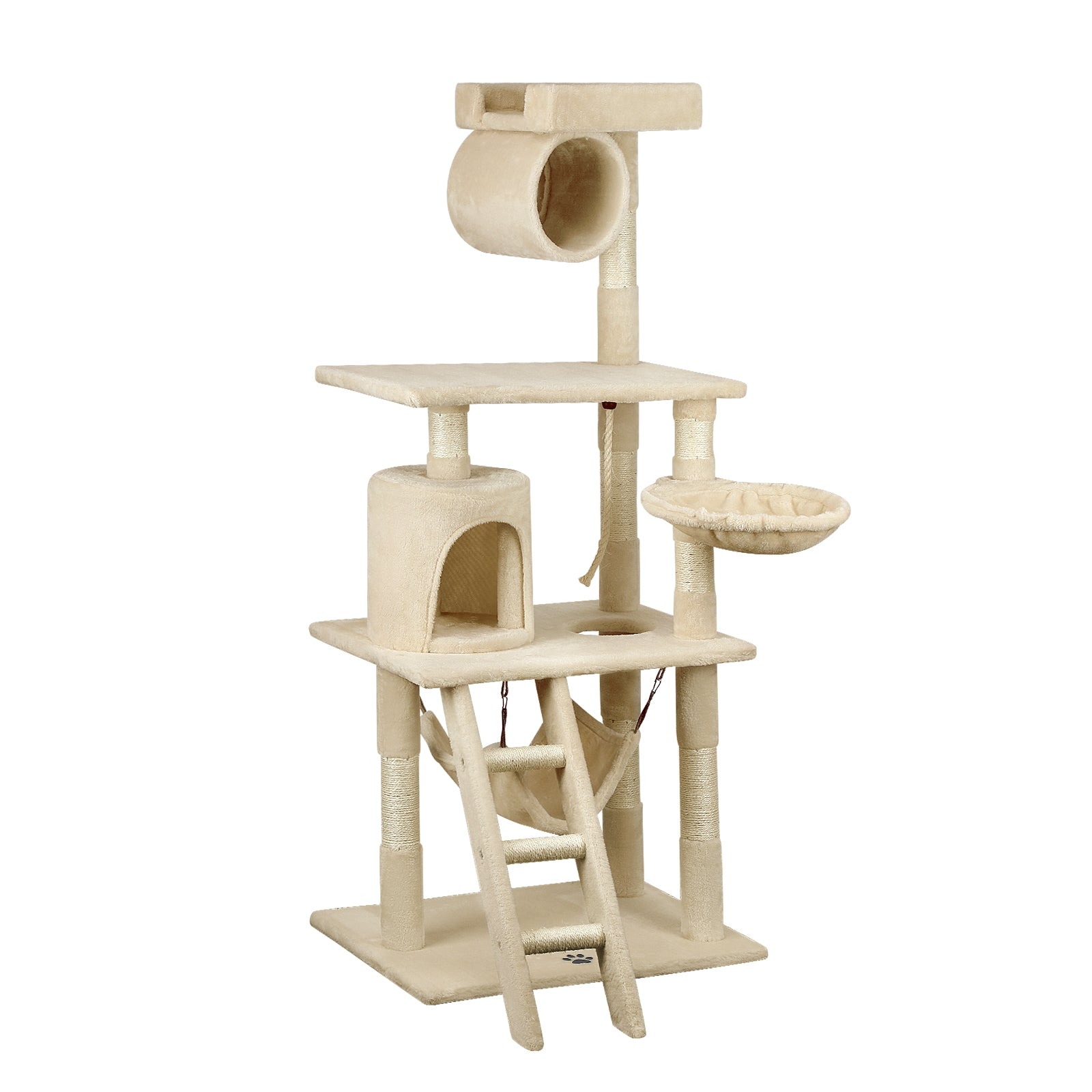 Cat Trees Scratching Post Scratcher Tower Condo House Furniture Kitty Bed 140cm - Sunyee
