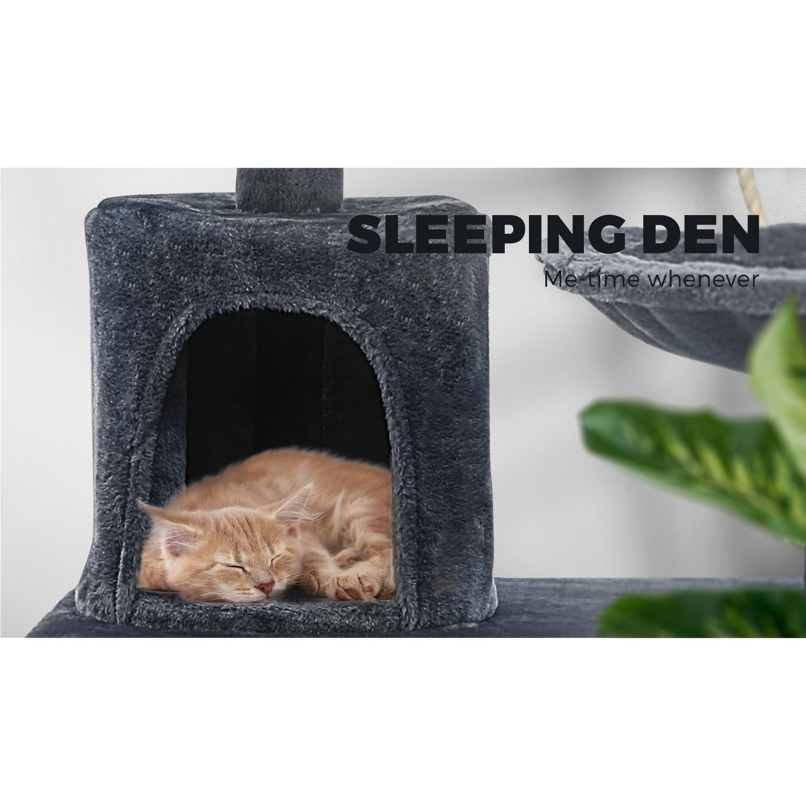 140cm Cat Tree Pet Kitty Scratching Post Scratcher House Furniture Tower Condo - Sunyee