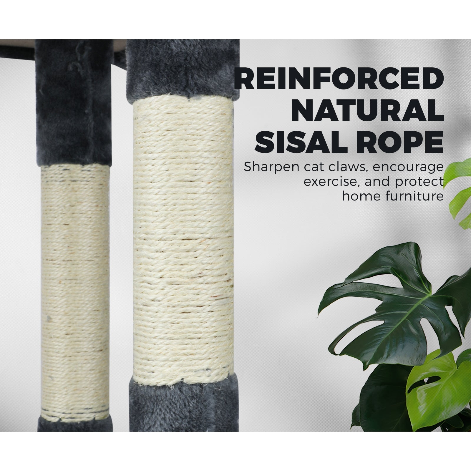 140cm Cat Tree Pet Kitty Scratching Post Scratcher House Furniture Tower Condo - Sunyee