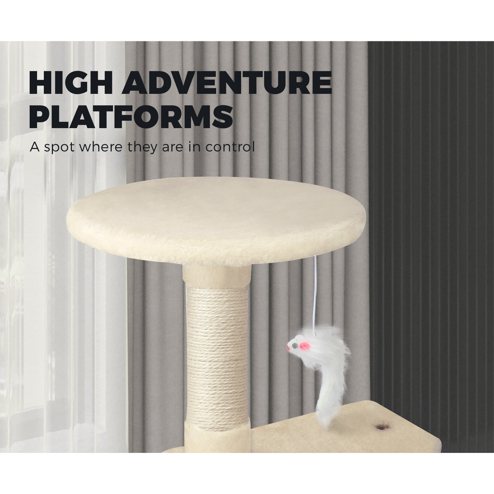 1.2M Cat Trees Scratching Post Scratcher Furniture Kitty Condo Tower House Trees - Sunyee