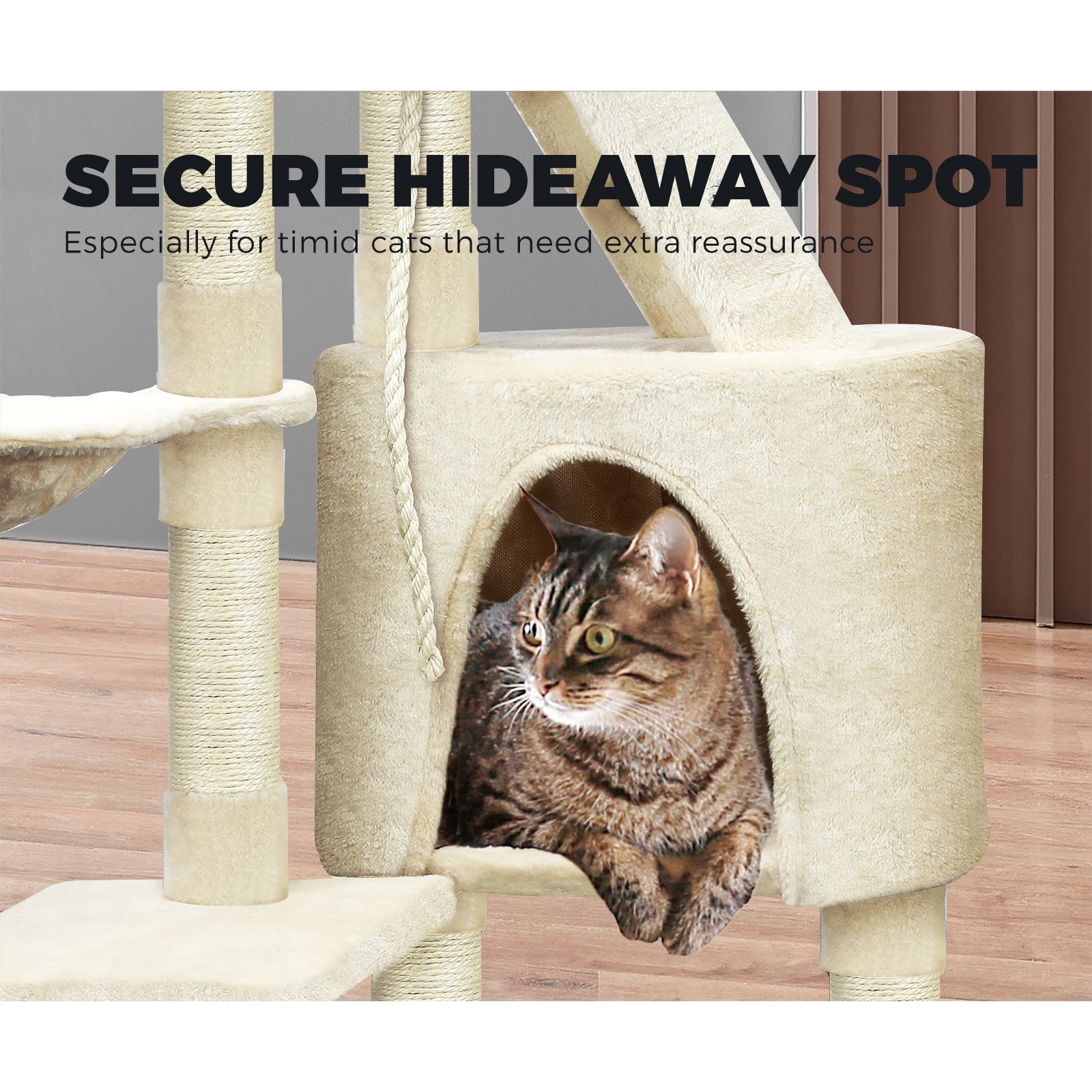 1.2M Cat Trees Scratching Post Scratcher Furniture Kitty Condo Tower House Trees - Sunyee